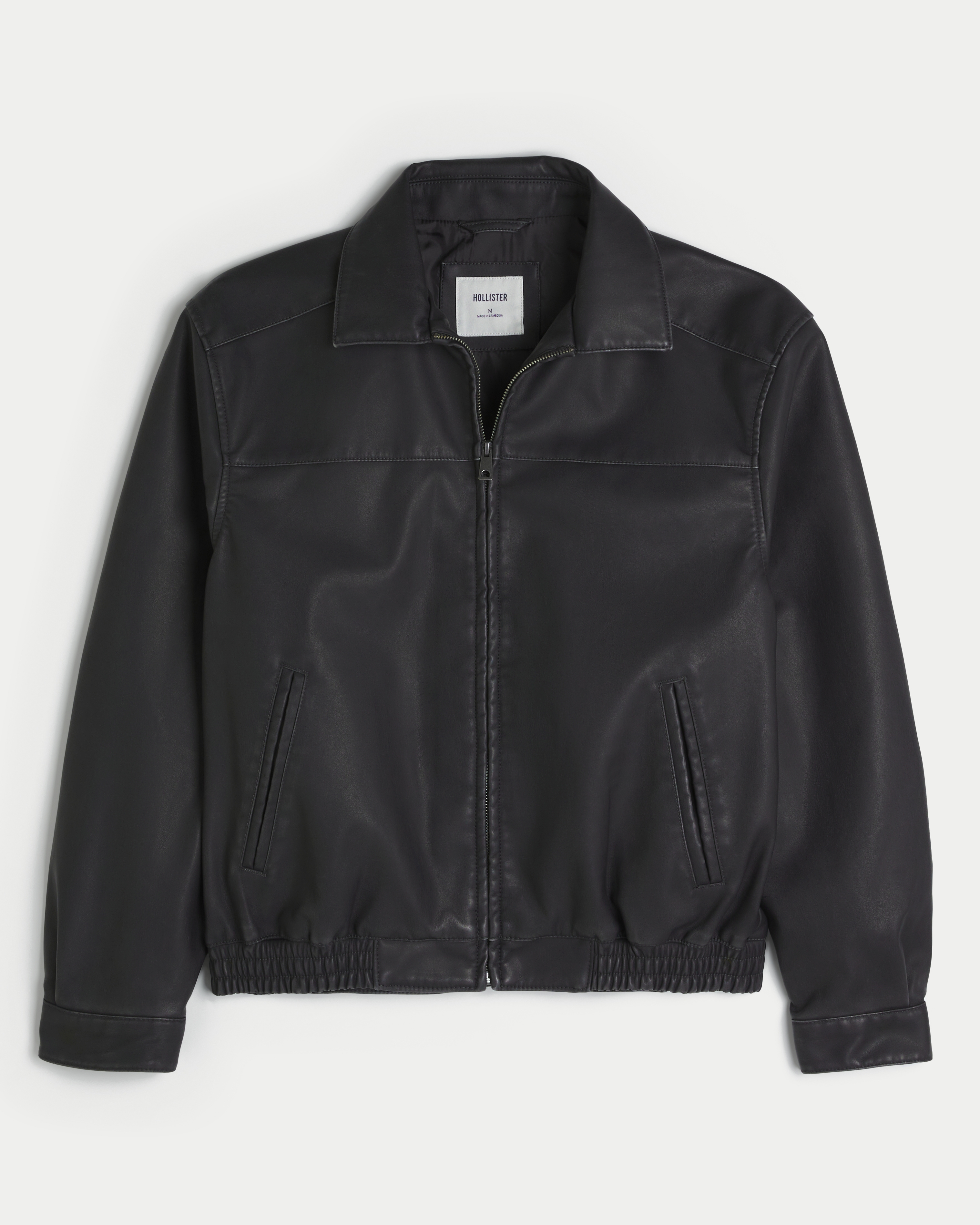 Мужские куртки Hollister Vegan Leather Zip-Up Jacket