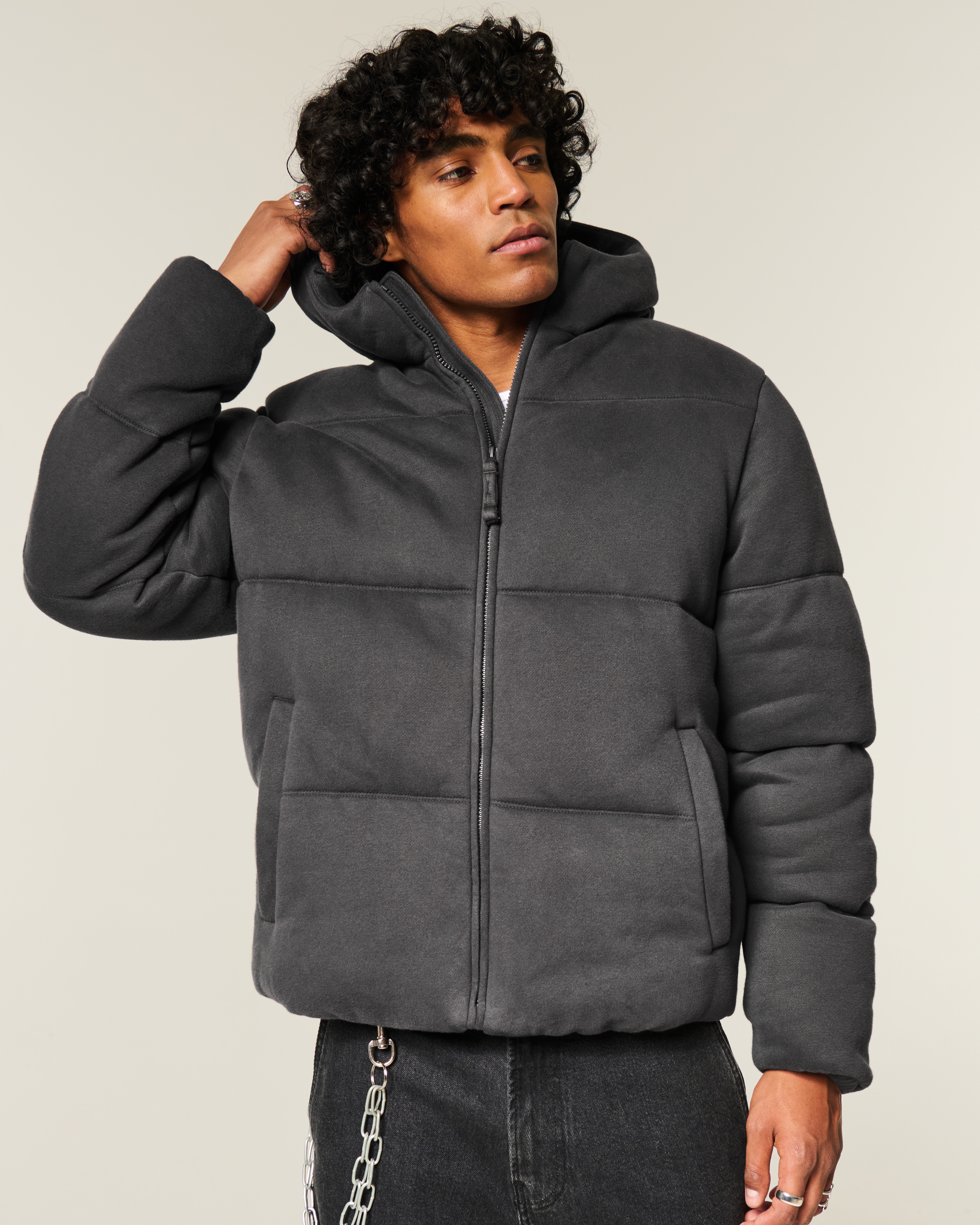 Мужские куртки Hollister Feel Good Fleece Puffer Jacket — фото 2