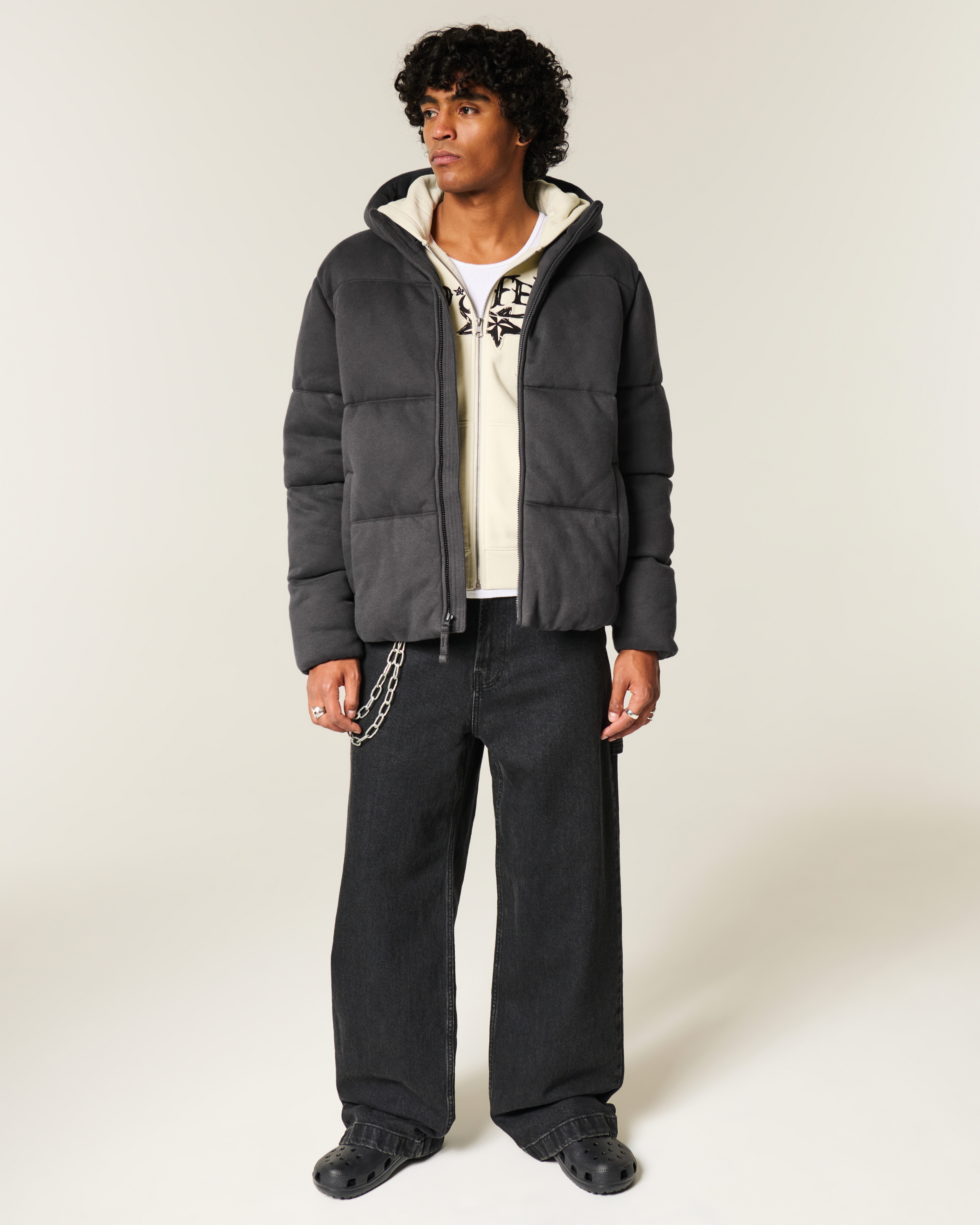 Мужские куртки Hollister Feel Good Fleece Puffer Jacket — фото 3