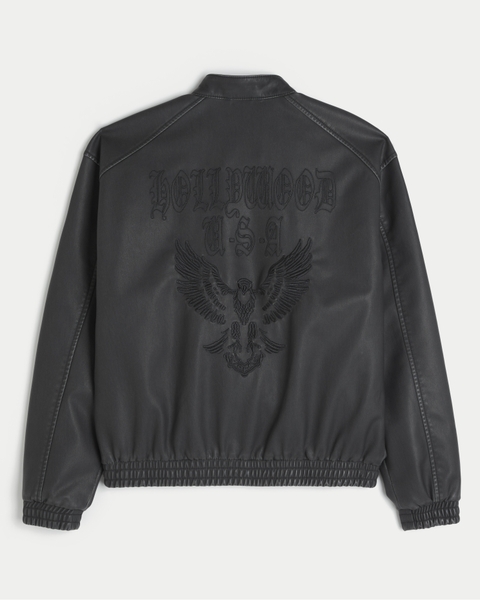 Мужские куртки Hollister Faux Leather Hollywood Graphic Jacket