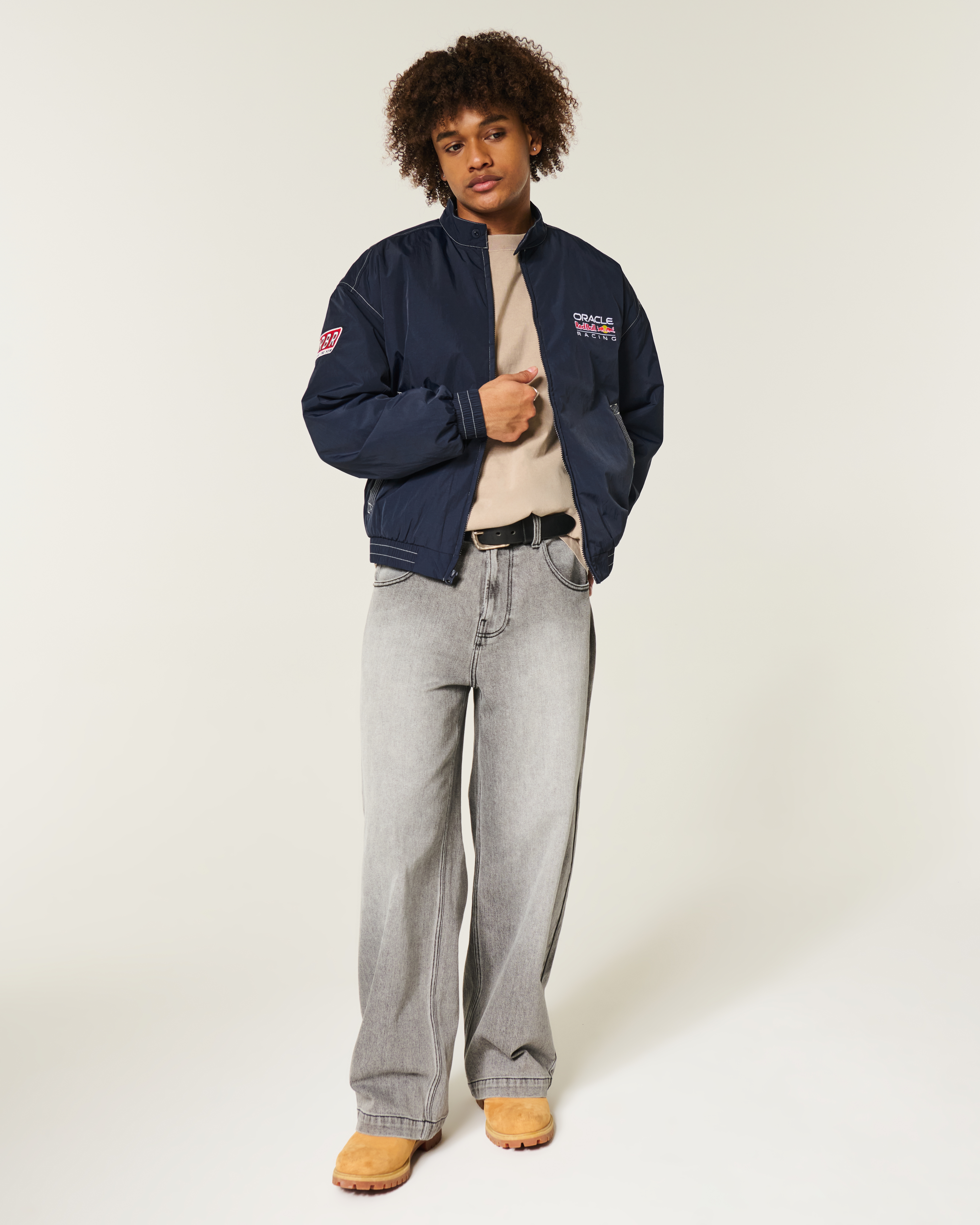 Мужские куртки Hollister Oracle Red Bull Racing Graphic Moto Jacket — фото 3