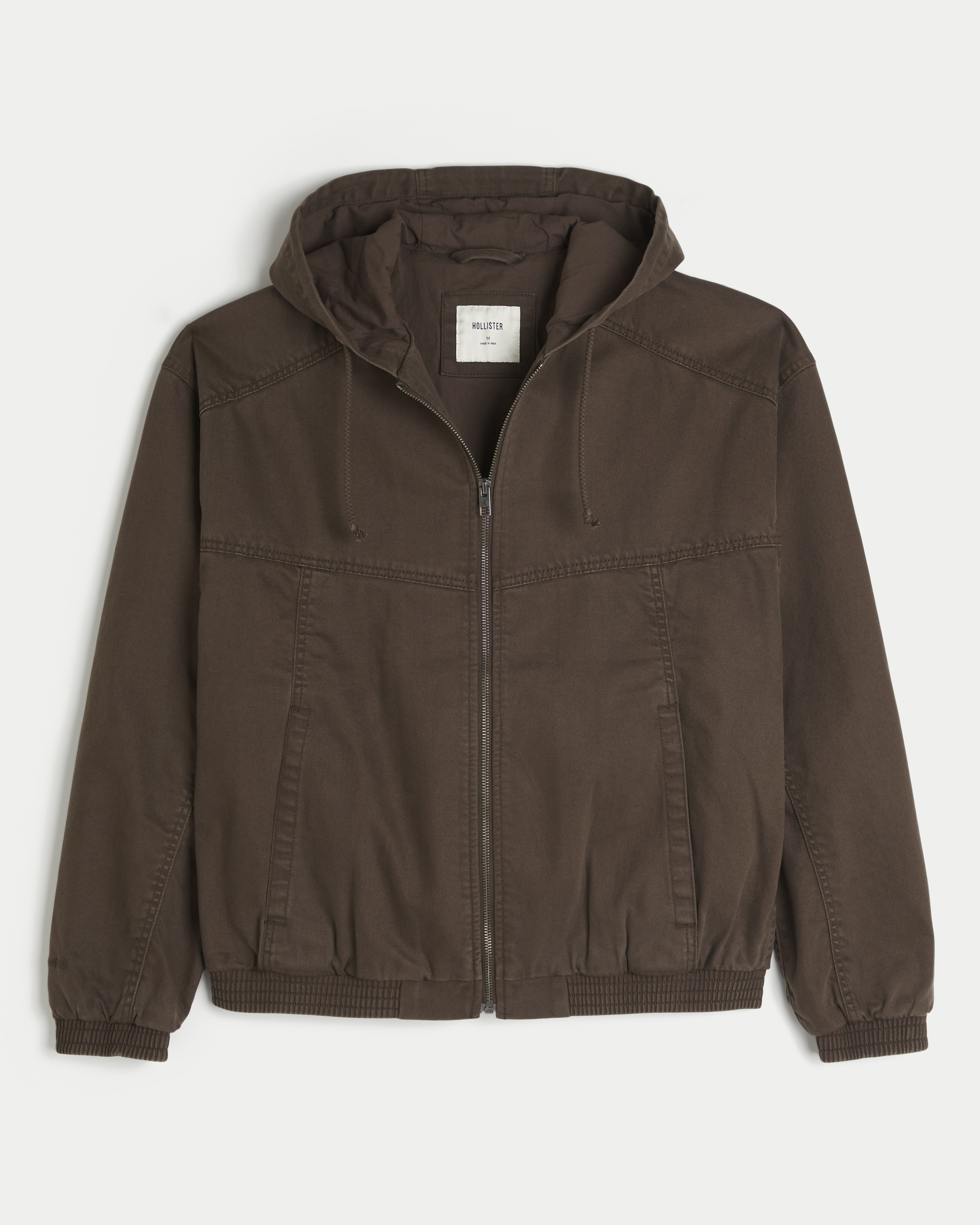 Мужская куртка Hollister Twill Corvette Graphic, цвет: Тёмный коричневый