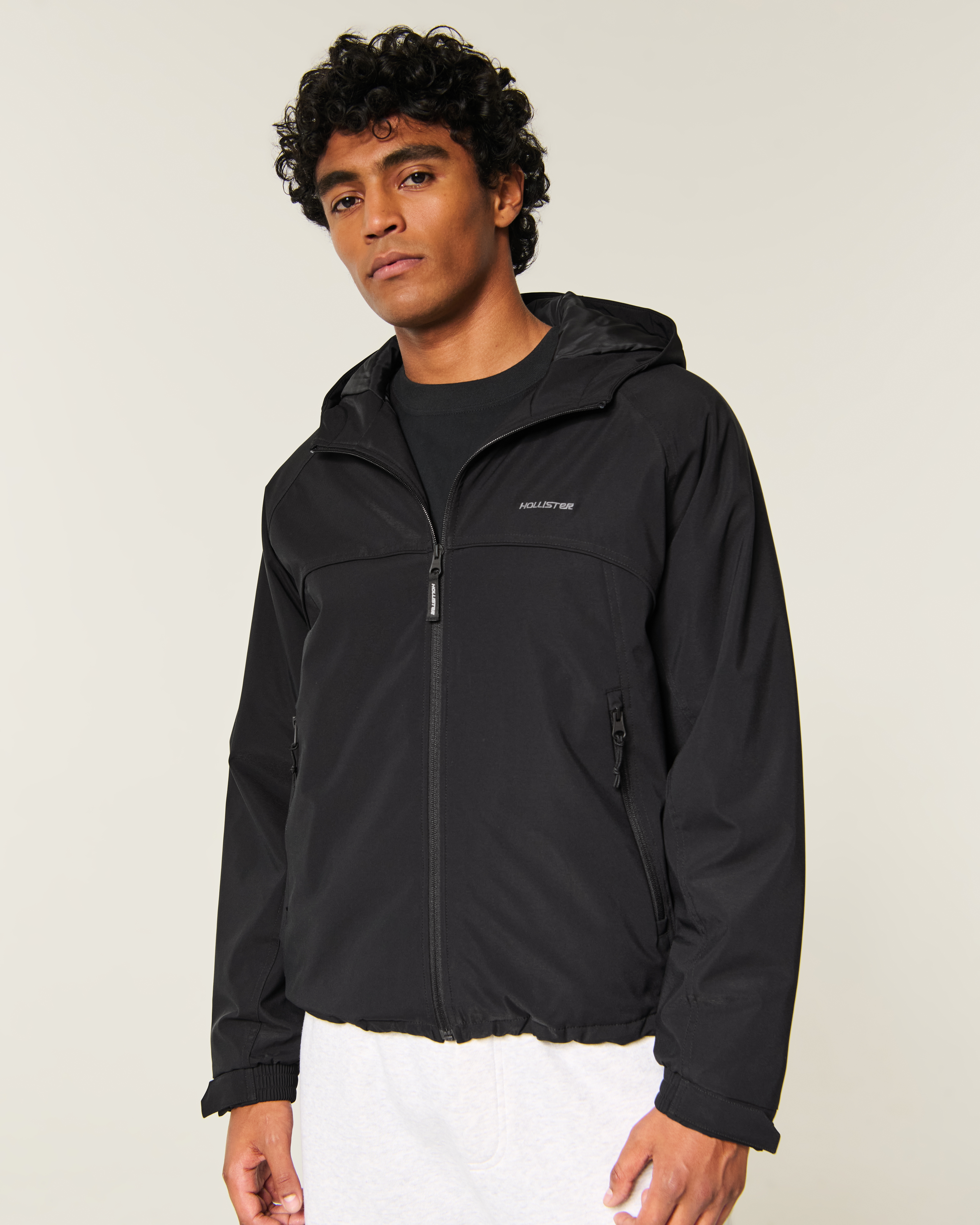 Мужская куртка Hollister All-Weather, цвет: Чёрный — фото 2