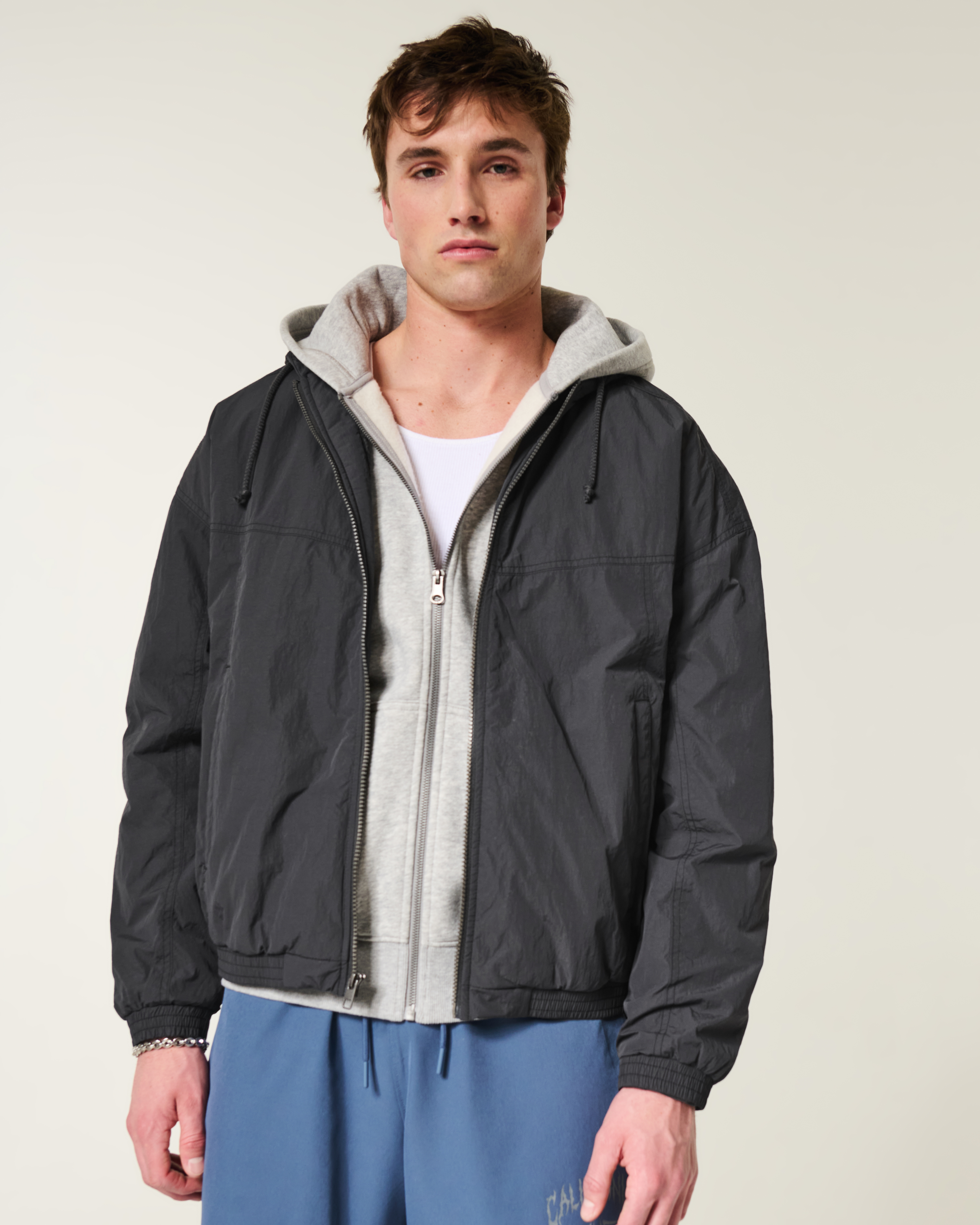 Мужские куртки Hollister Hooded Zip-Up Skater Jacket — фото 2