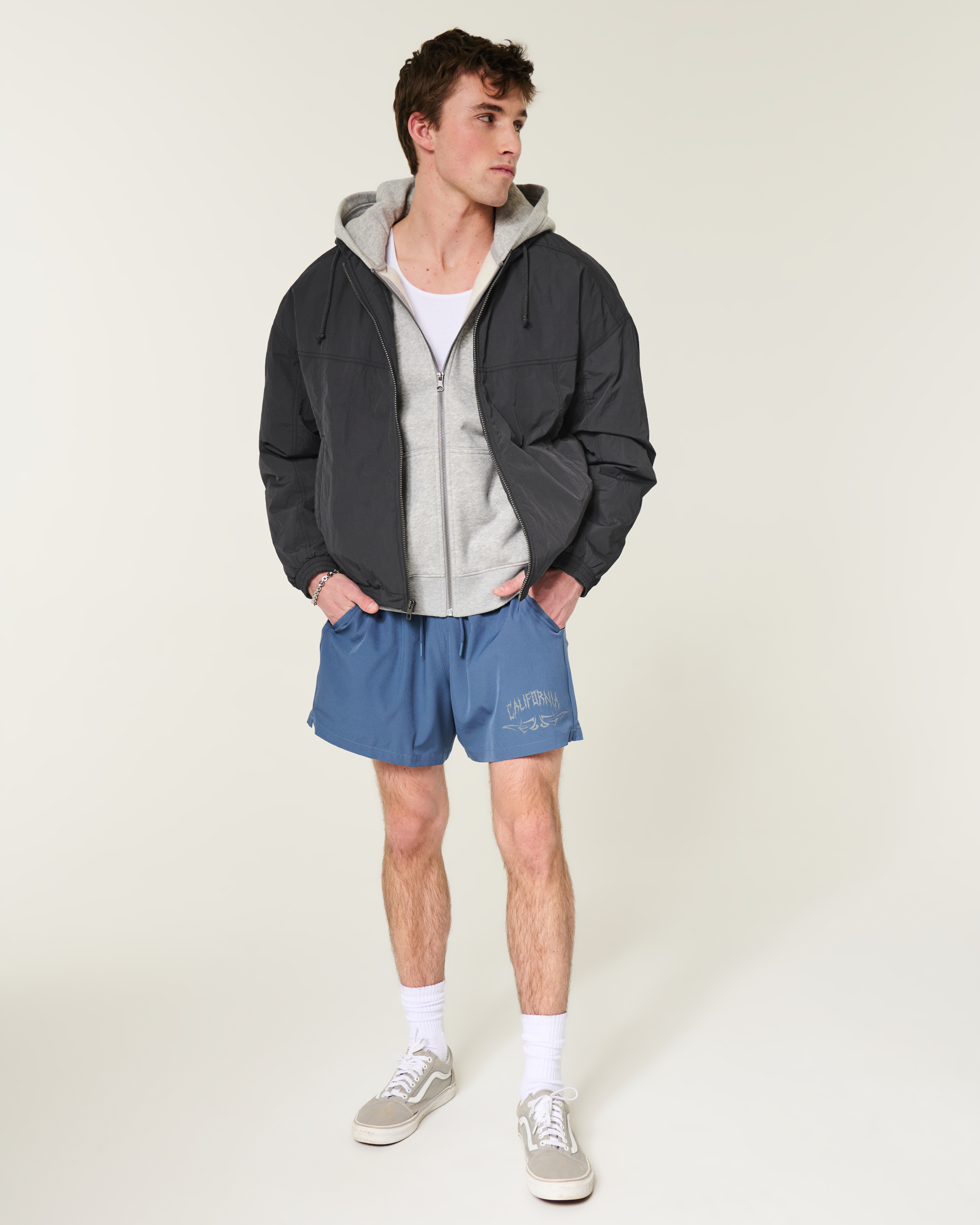 Мужские куртки Hollister Hooded Zip-Up Skater Jacket — фото 3