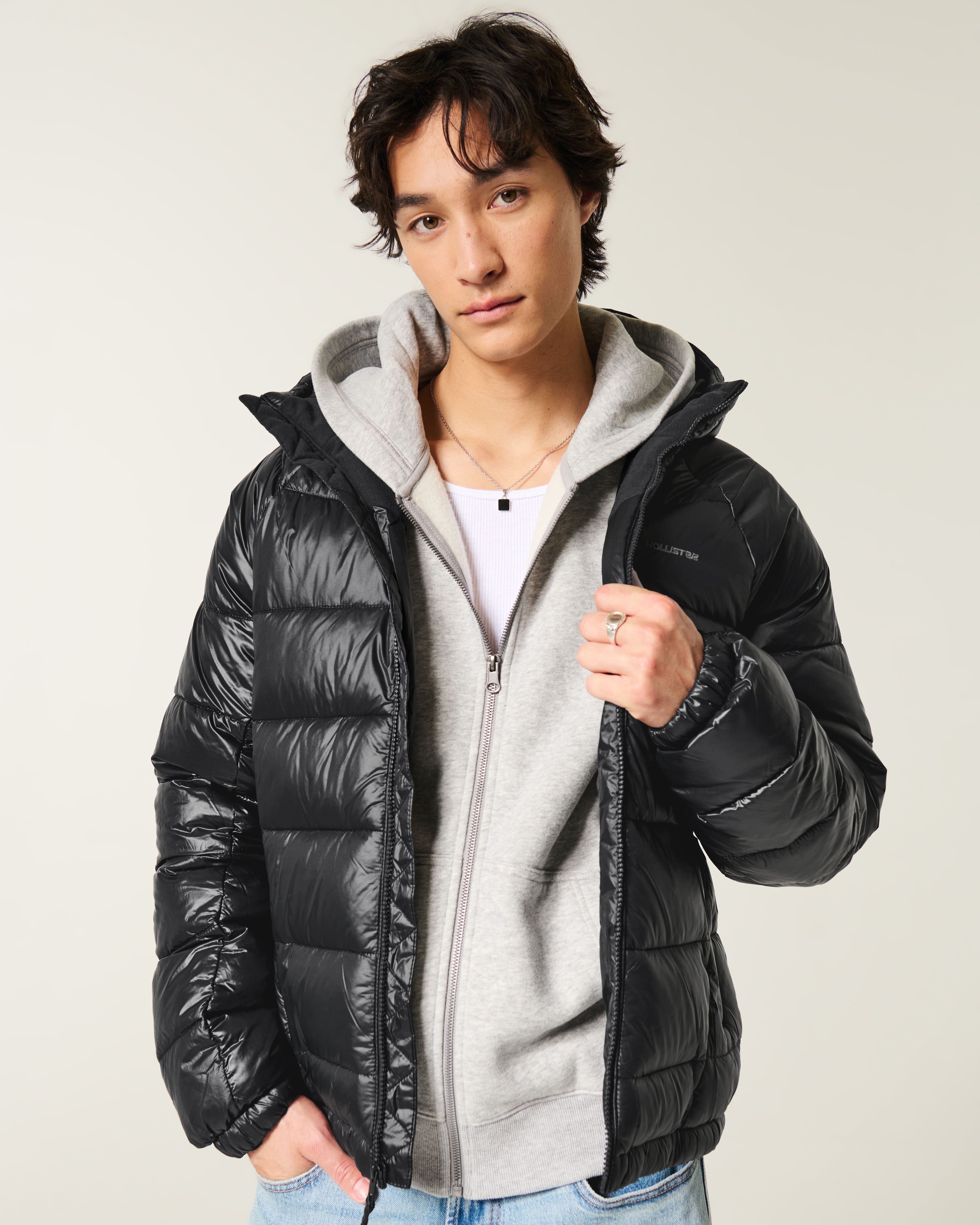 Мужские куртки Hollister Hooded Camo Puffer Jacket — фото 2