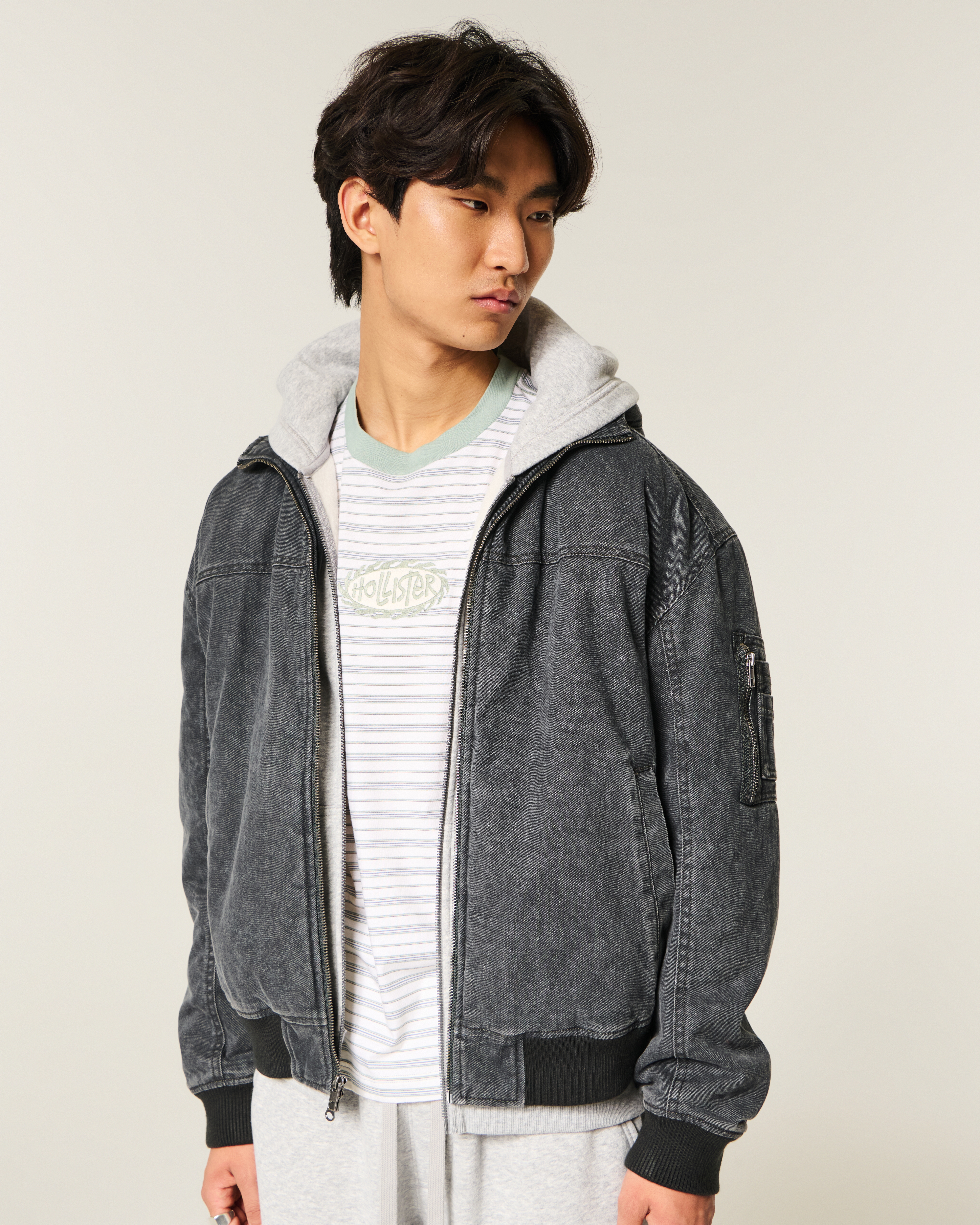 Мужские худи Hollister Sherpa-Lined Jacket — фото 2