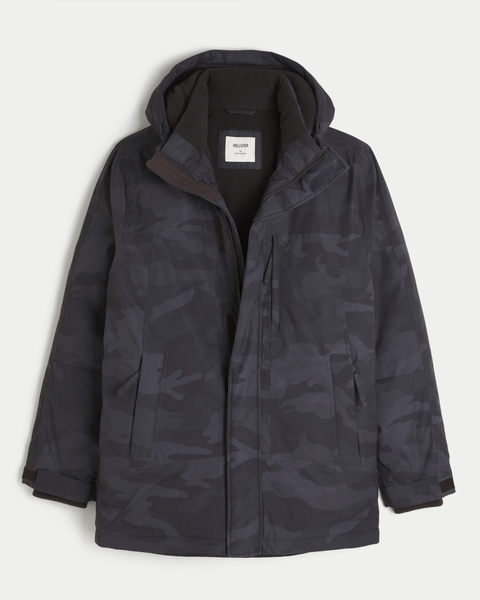 Мужские куртки Hollister Hooded Camo Zip-Up Parka