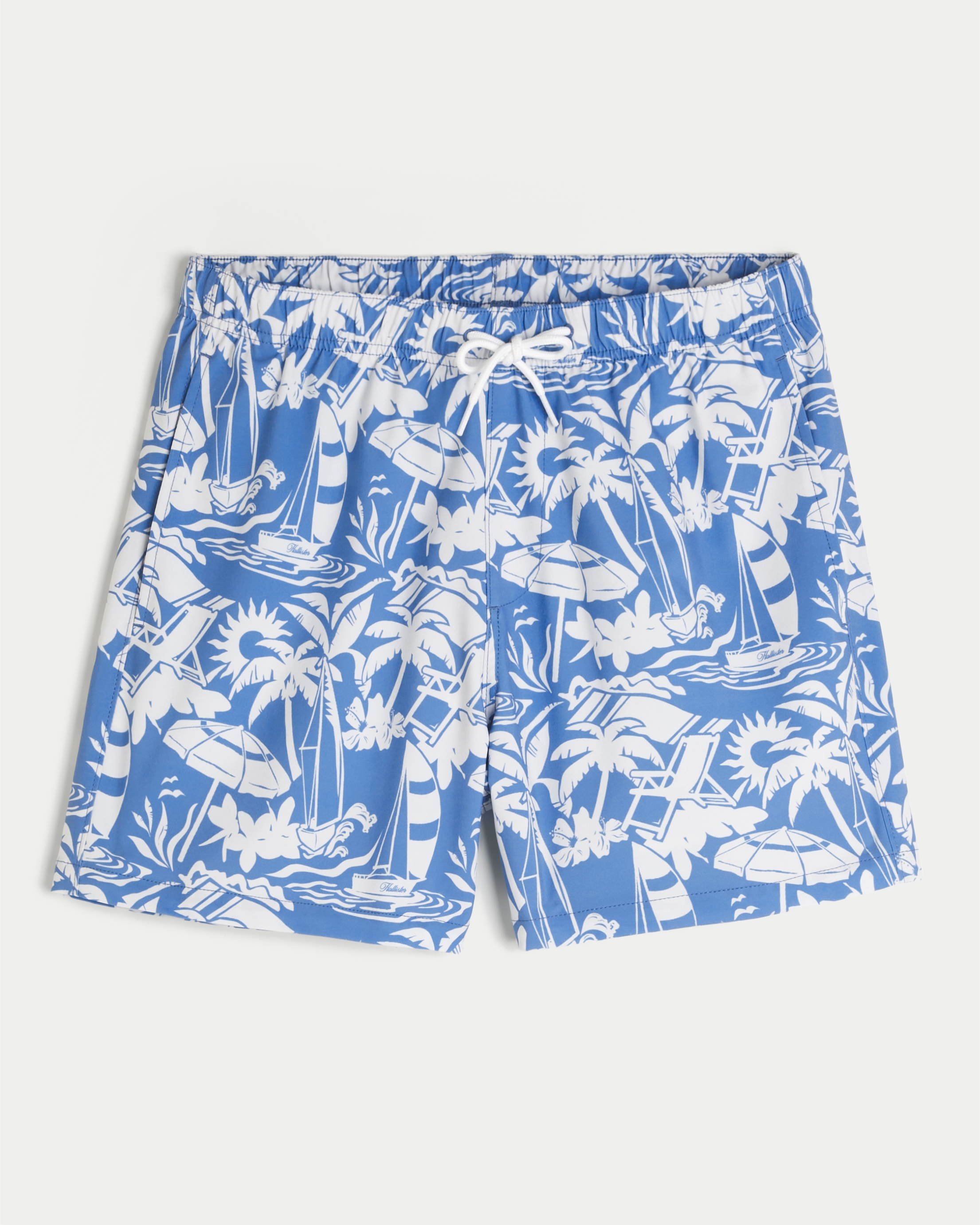Плавки Vacation для мужчин — Hollister, цвет: Синий с принтом