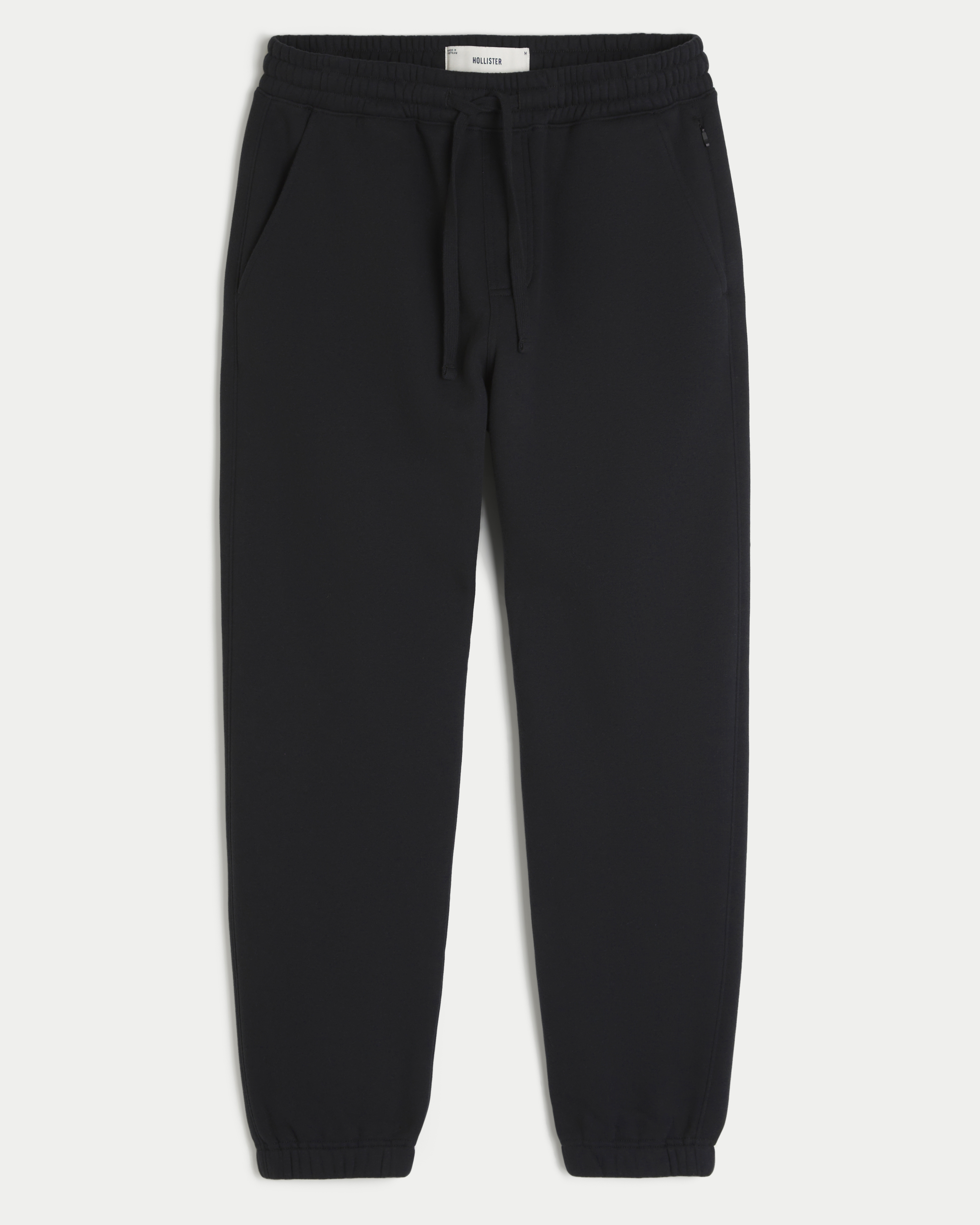 Мужские брюки Hollister Feel Good Relaxed Cinch Sweatpants, цвет: Чёрный