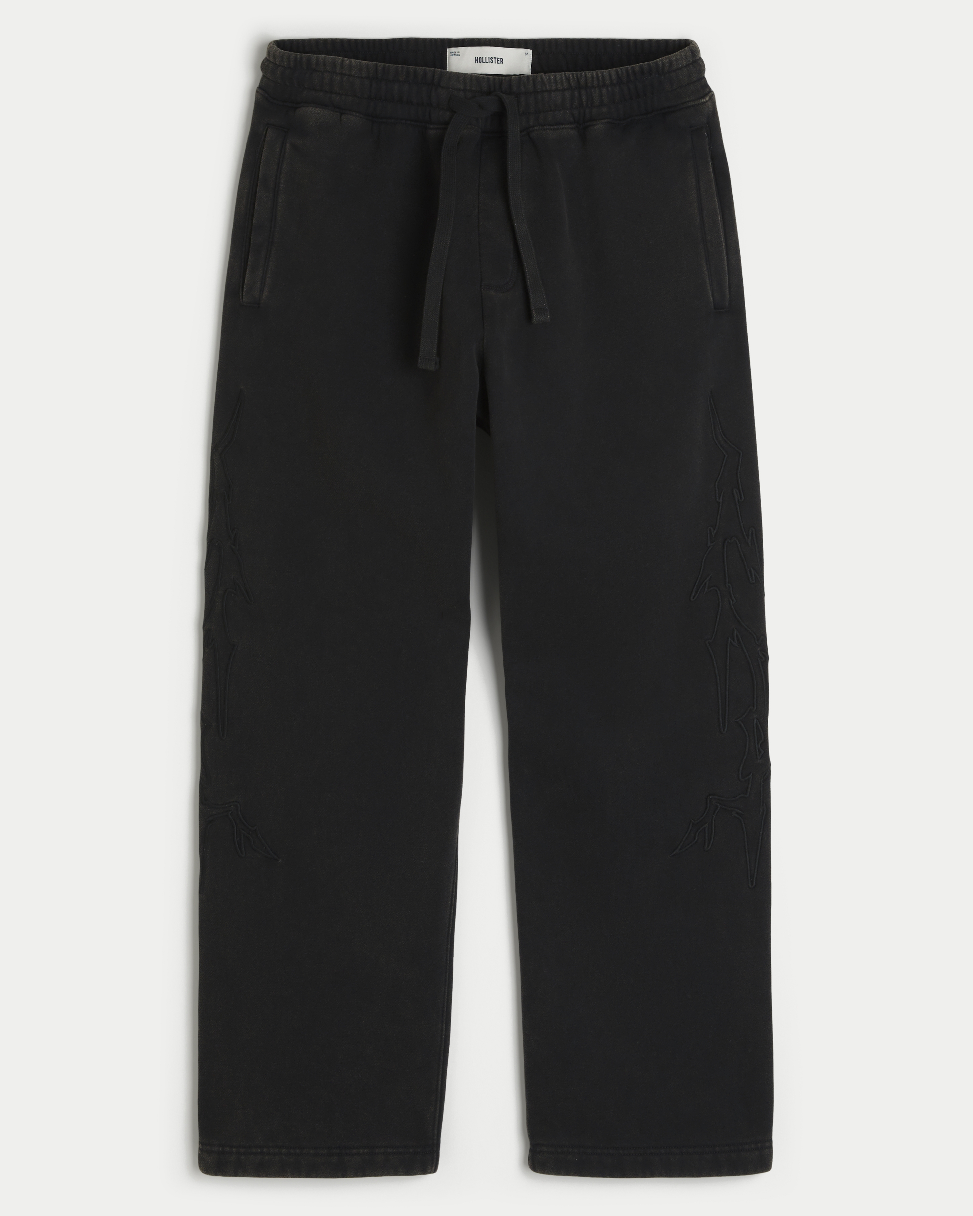 Мужские брюки Hollister Feel Good Baggy Sweatpants, цвет: Чёрный