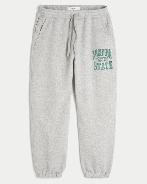 Мужские брюки Hollister The Ohio State University Buckeyes Graphic Baggy Cinch Fleece Joggers