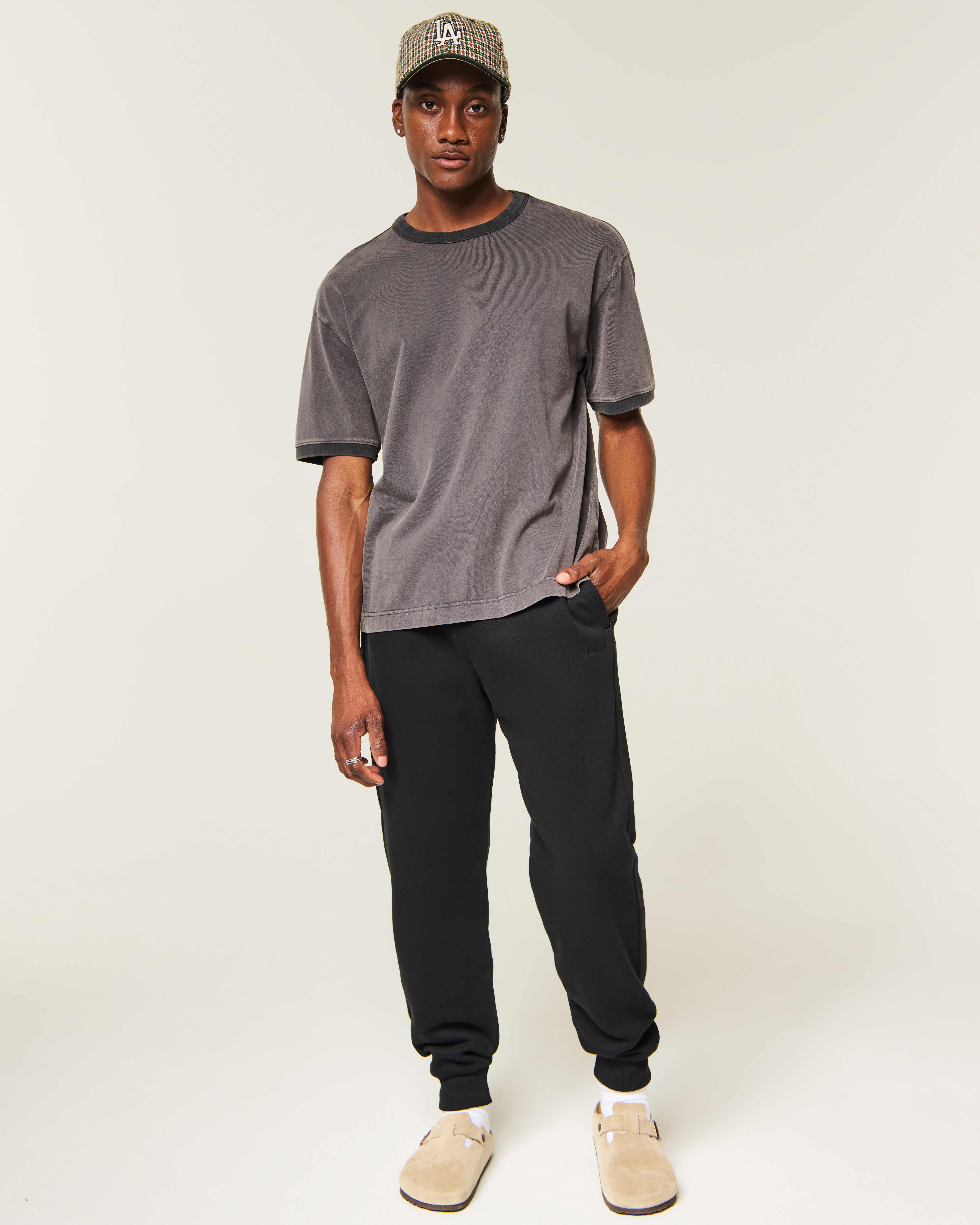 Мужские брюки Hollister Relaxed Fleece Joggers — фото 2