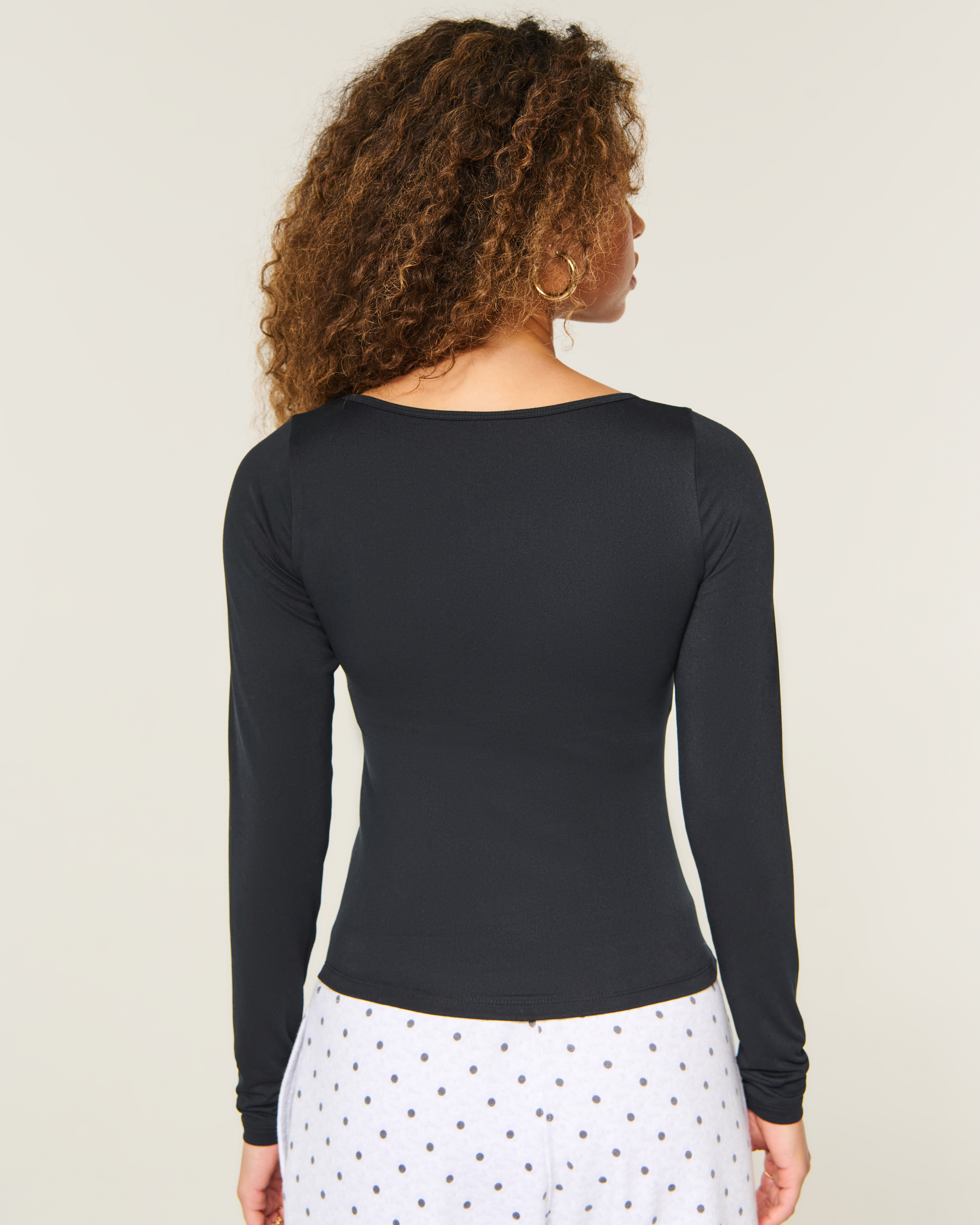 Женские топы Hollister Soft Seamless Fabric Scoop Top — фото 3