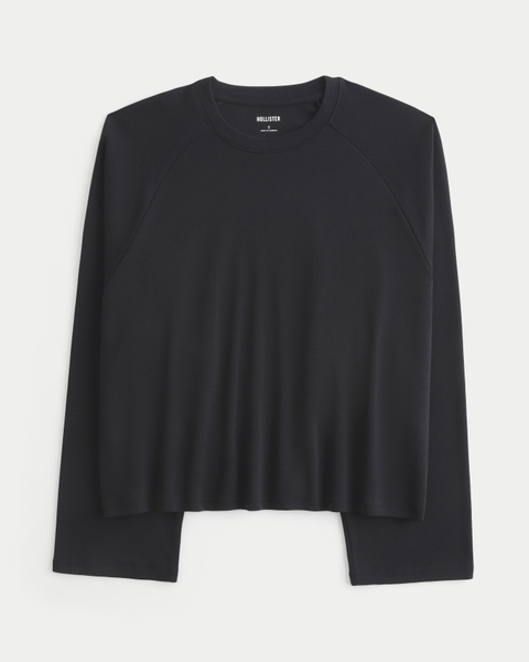Женские свитеры Hollister Easy Long-Sleeve Crew Top