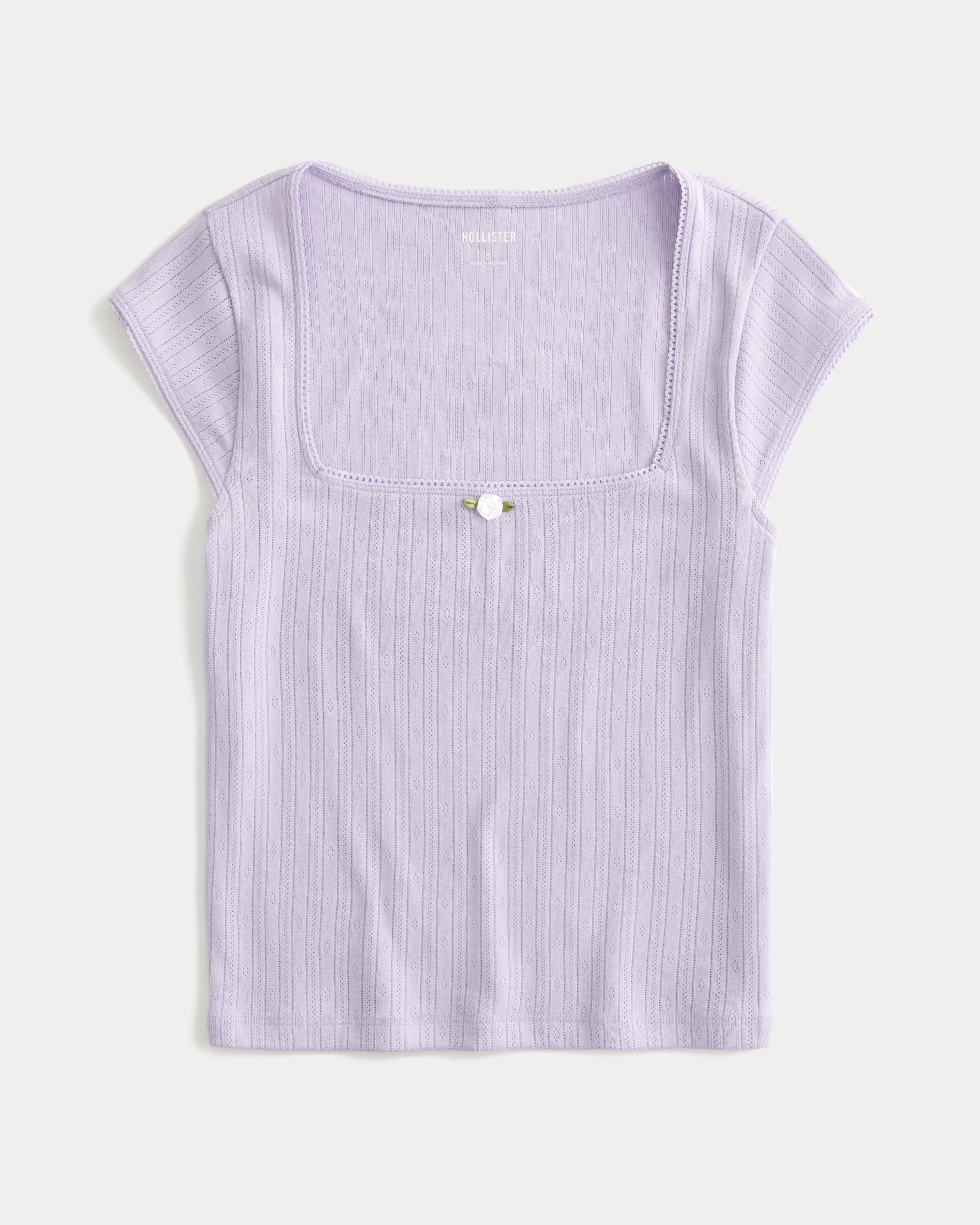Женские топы Hollister Pointelle Square-Neck Top