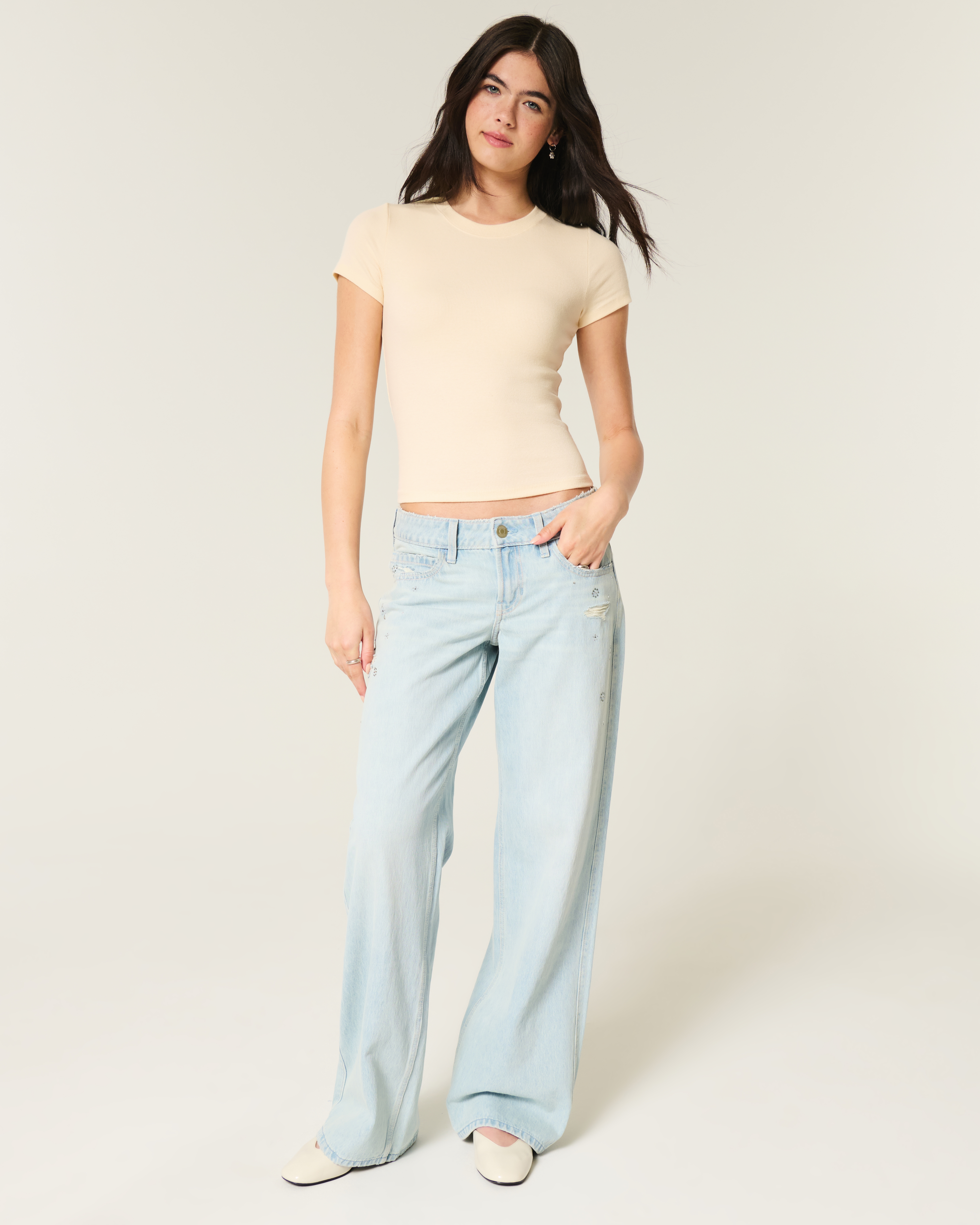 Женские футболки Hollister Crew Baby Tee — фото 3