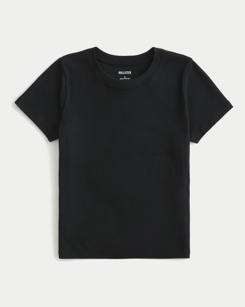 Женские футболки Hollister 100% Cotton Crew Baby Tee