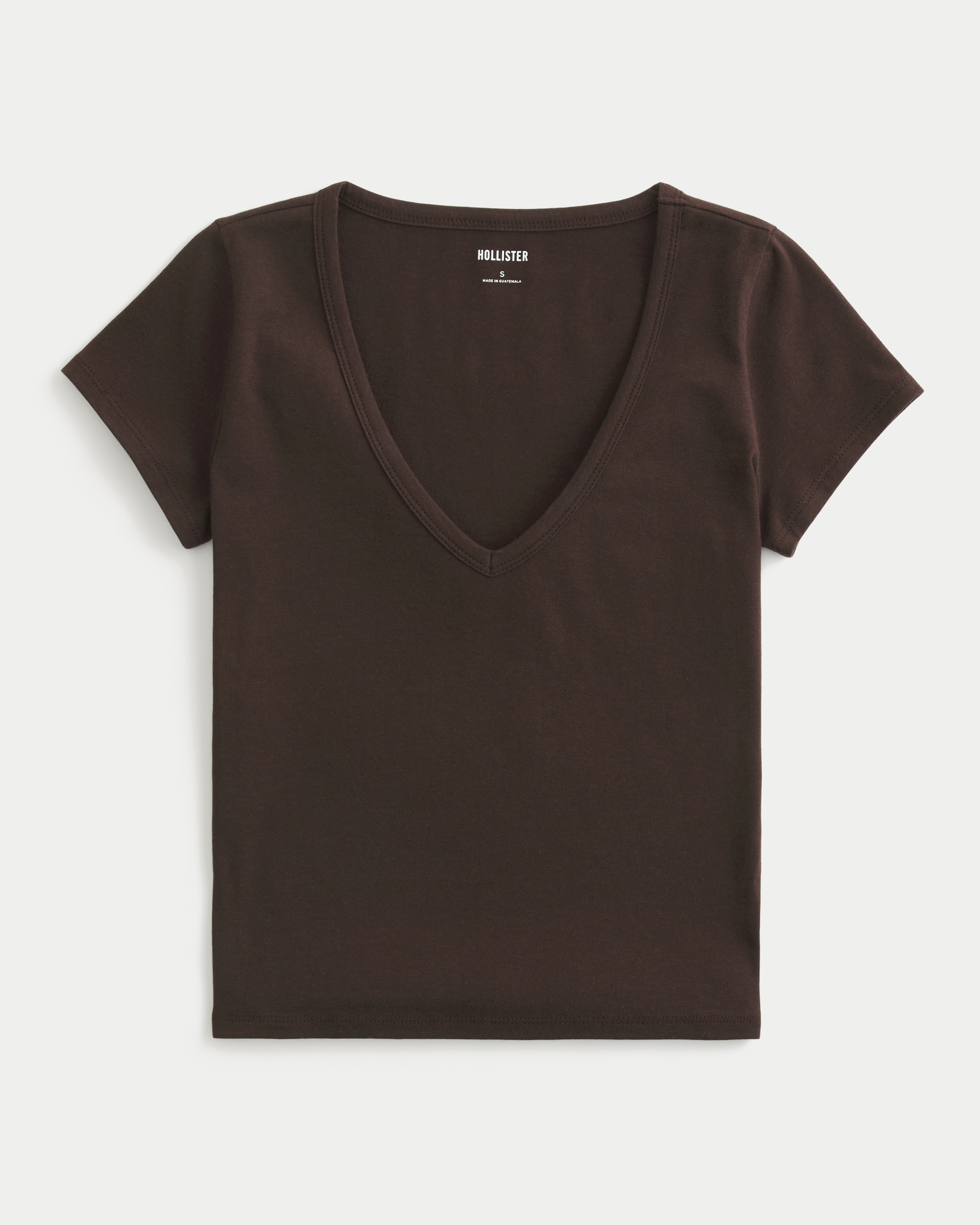 Женские футболки Hollister V-Neck Baby Tee