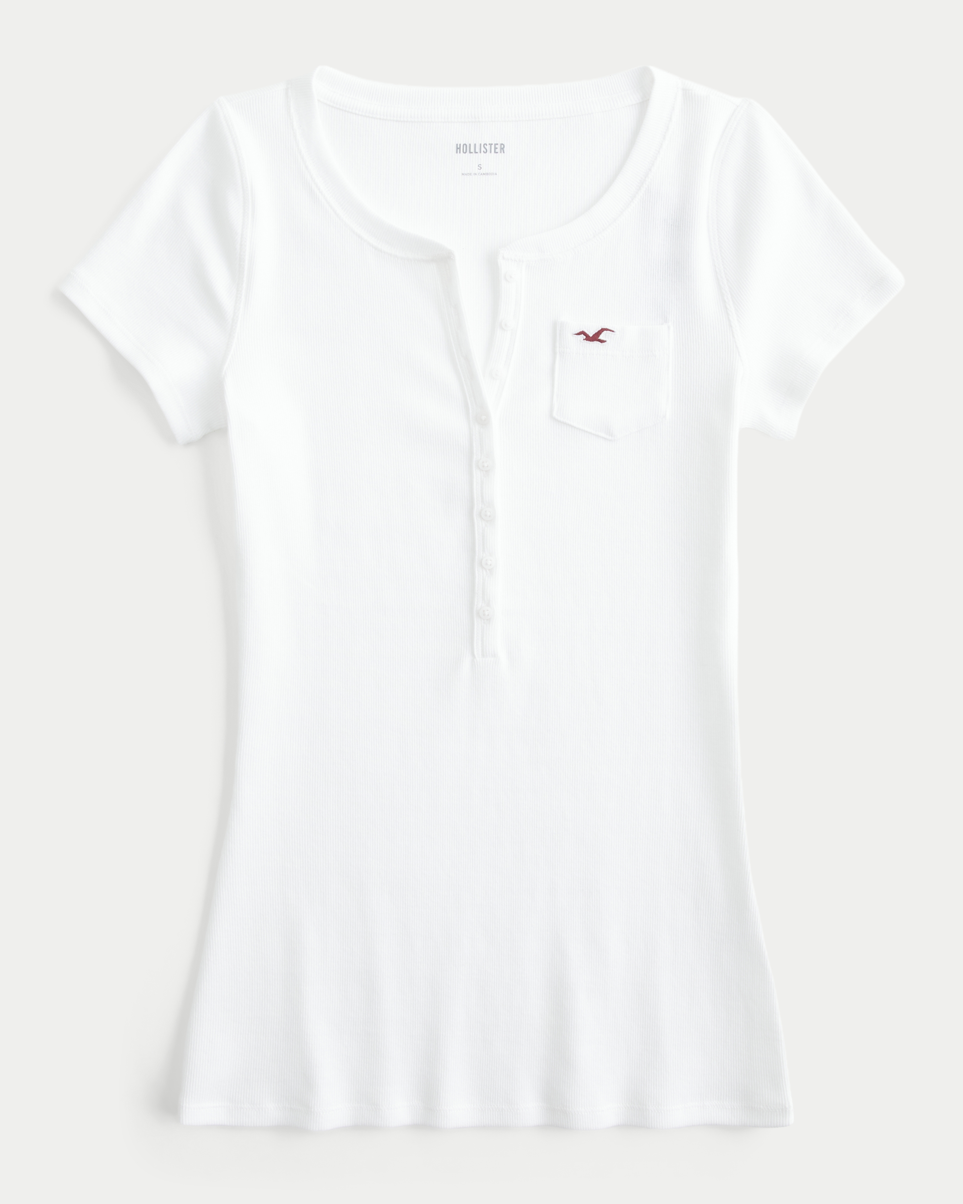 Женские брюки Hollister Short-Sleeve Pocket Henley