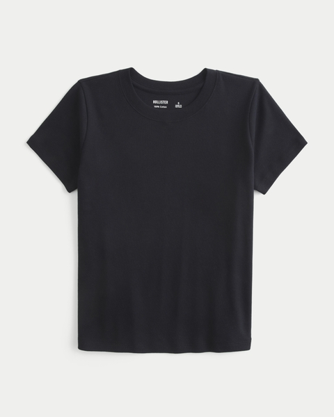 Женские футболки Hollister Cotton Crew Baby Tee