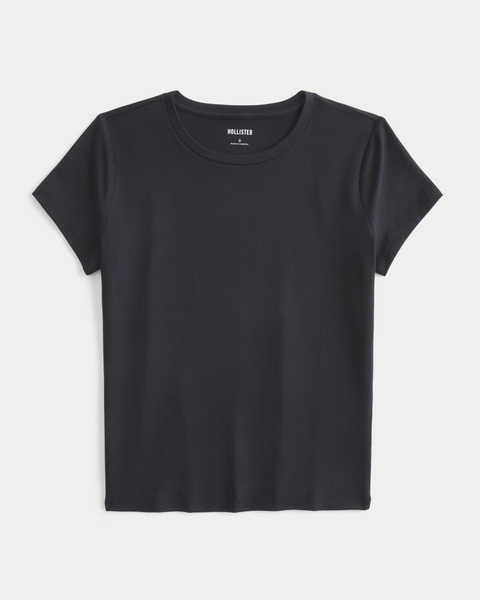 Женские футболки Hollister Soft Seamless Fabric Crew Baby Tee