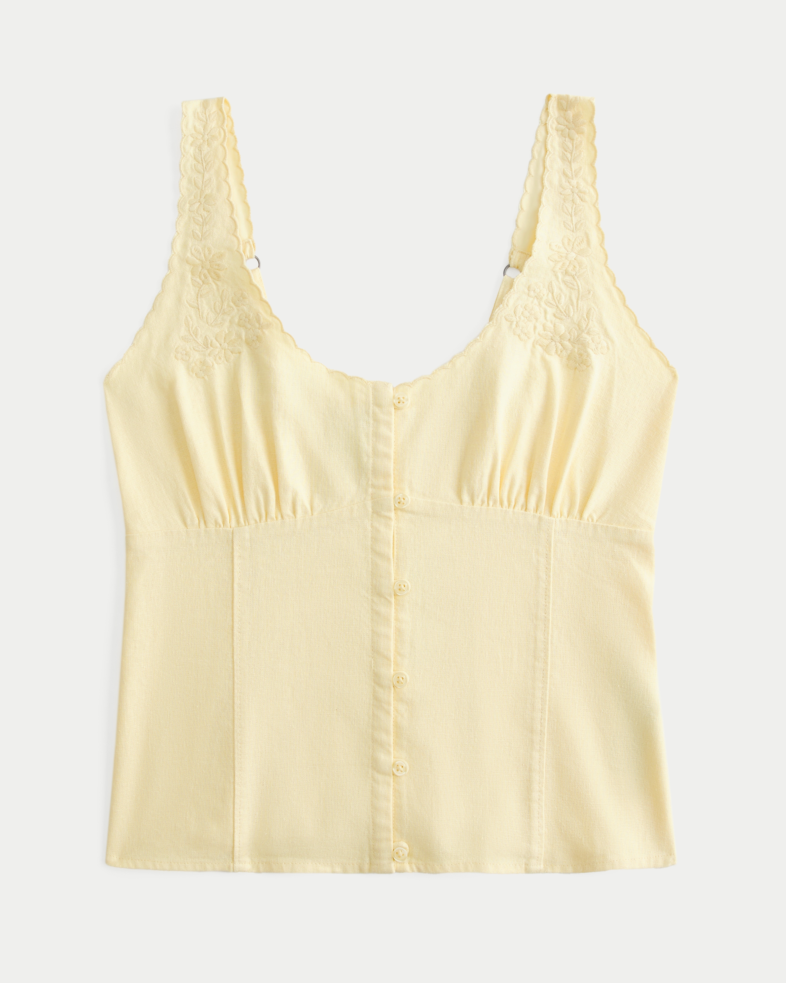 Женский жилет Hollister Button-Through Vest, цвет: Сливочный жёлтый
