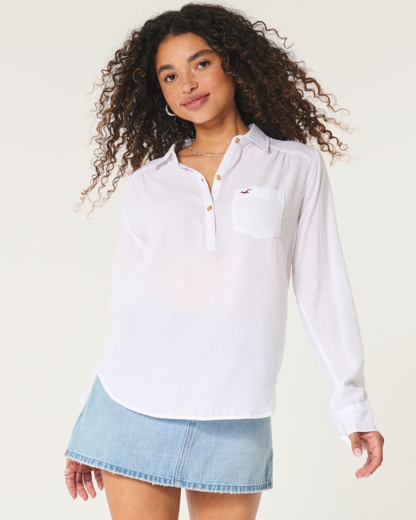 Paradoja tos Tierra Camisas de mujer - Blusas de mujer y camisas abotonadas de chica | Hollister  Co.