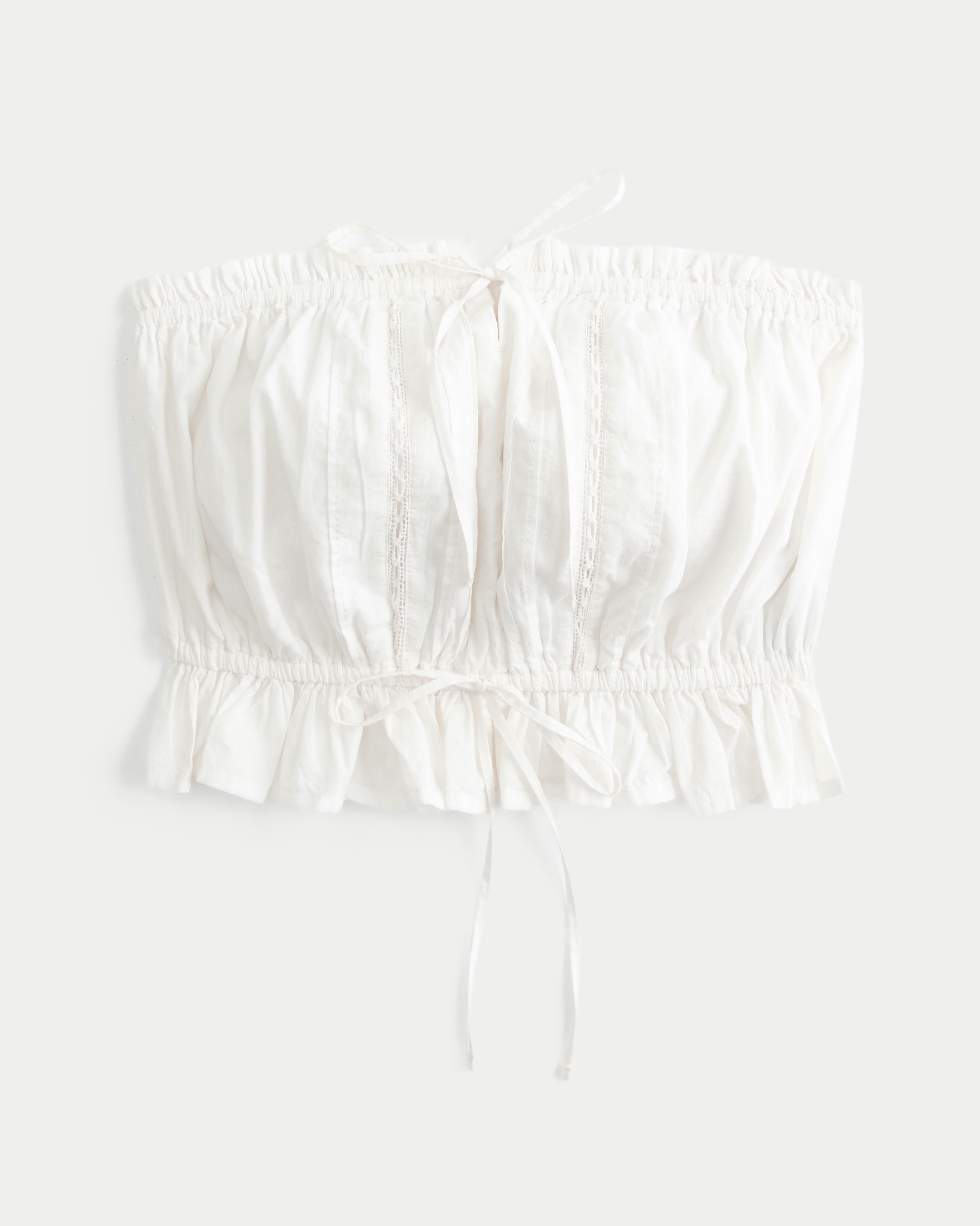 Женские топы Hollister Easy Crop Strapless Lace Inset Tube Top