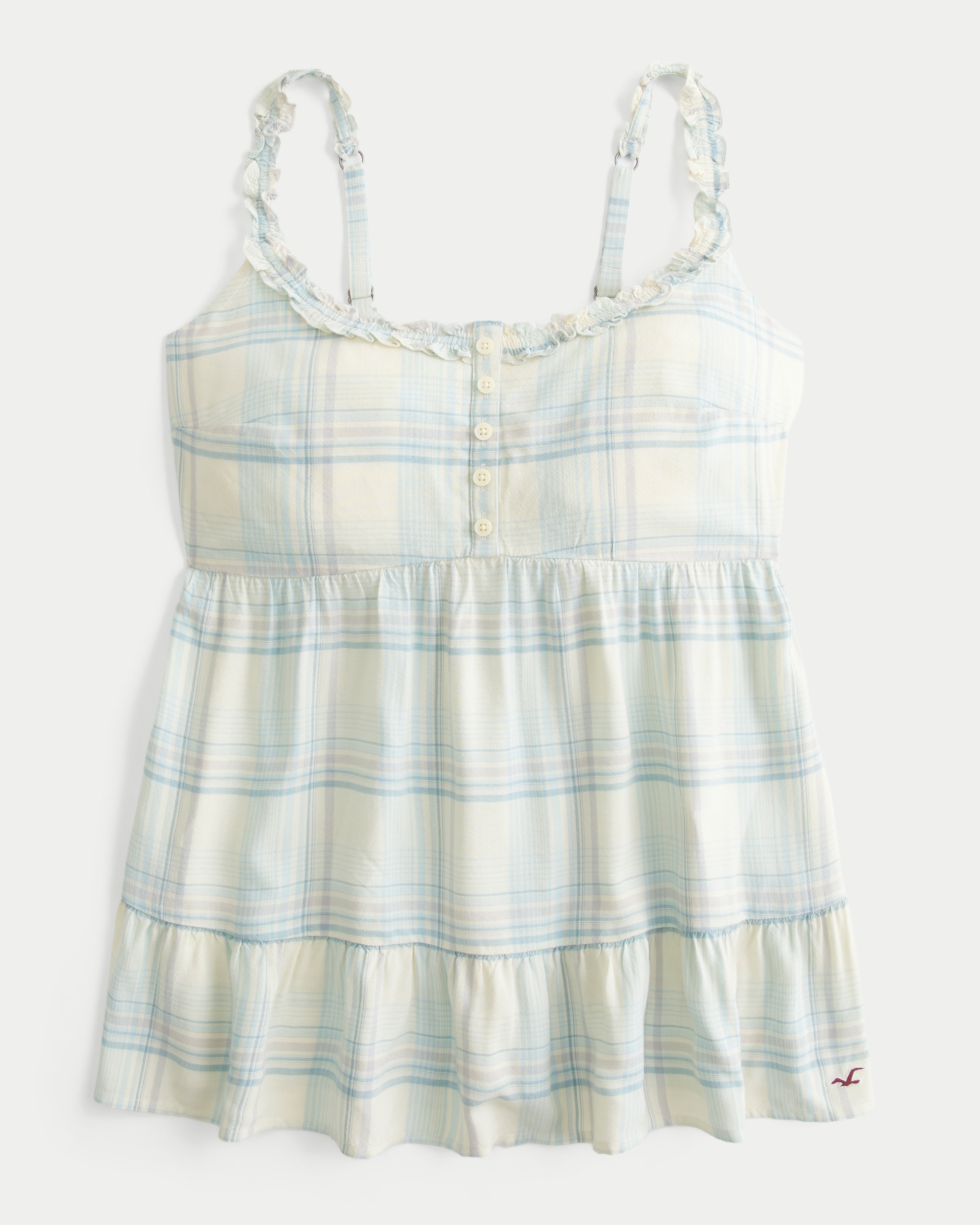 Женские топы Hollister Curvy Ruffle Trim Tunic Top
