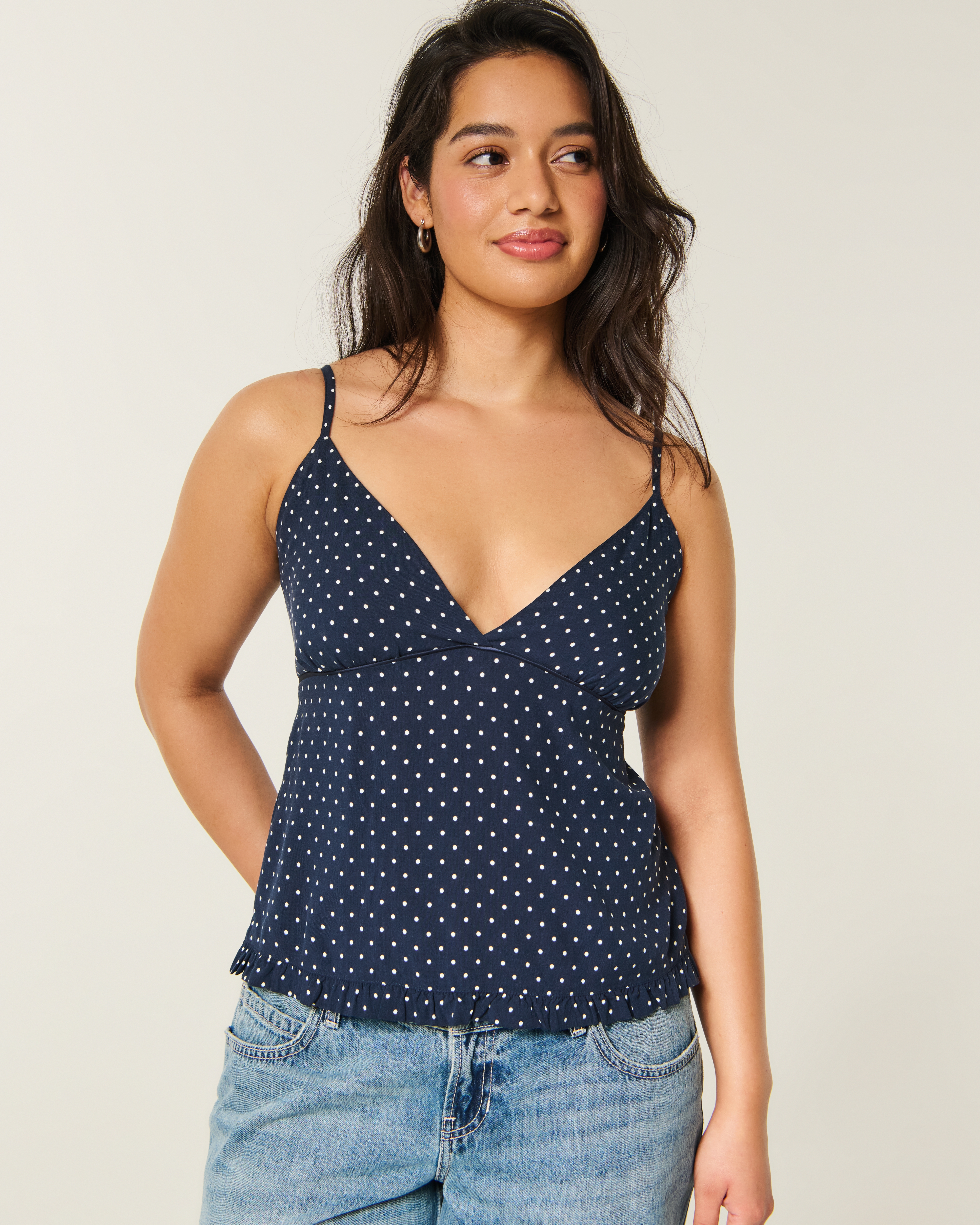 Женские топы Hollister Satin Tie Cami — фото 2