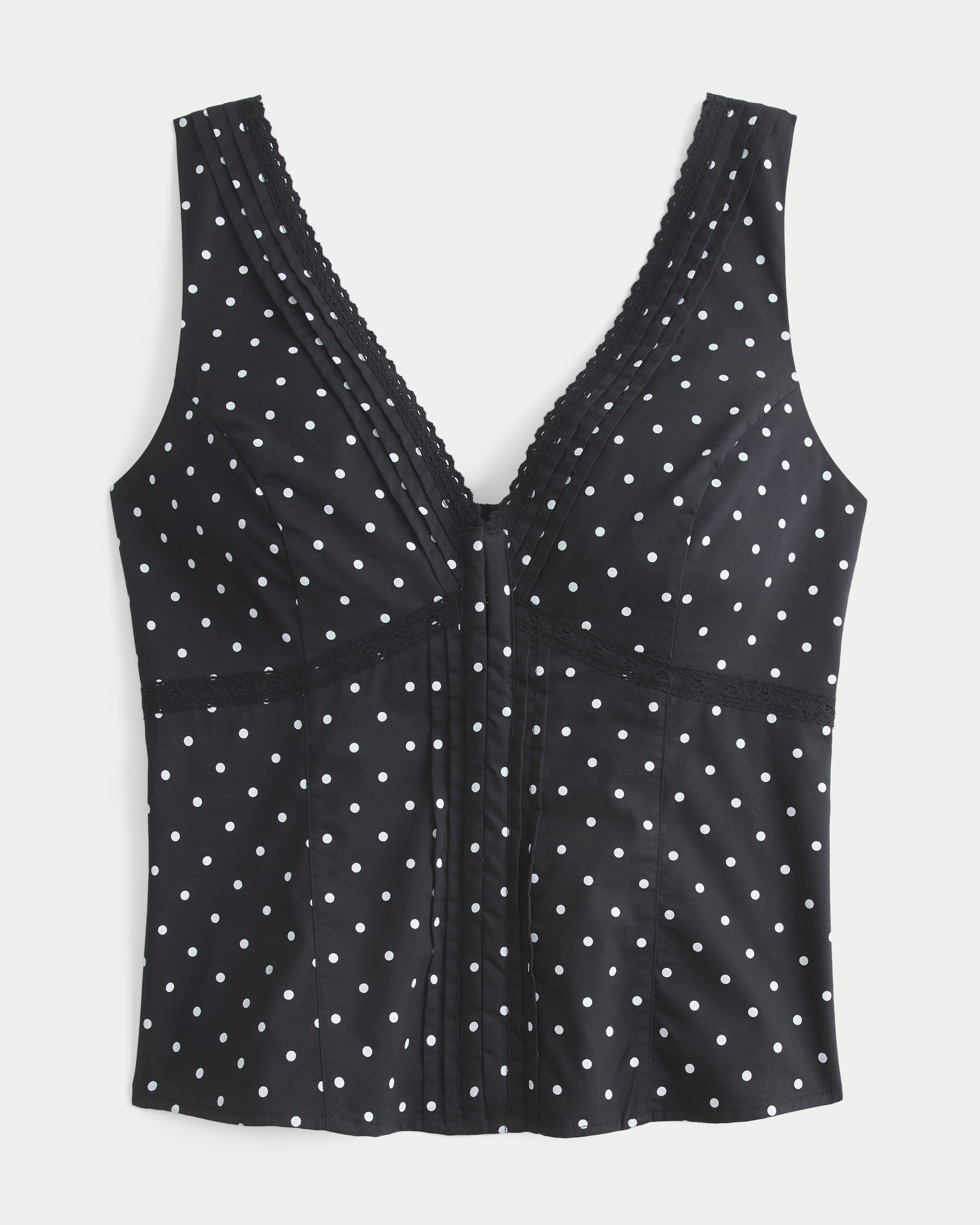 Женские топы Hollister Hook & Eye Lace Trim Tank