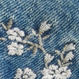 Medium Wash Embroidered Denim Mini Skort