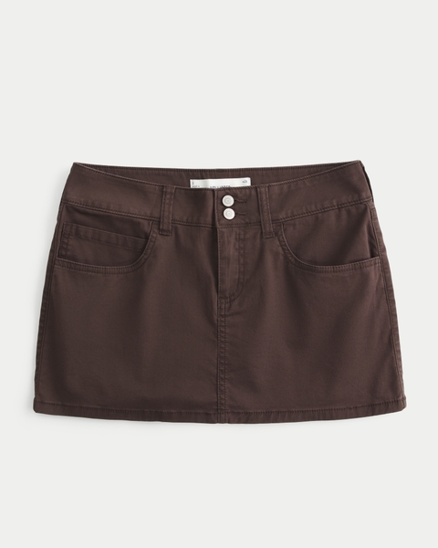 Женские юбки Hollister Low-Rise Denim Mini Skort