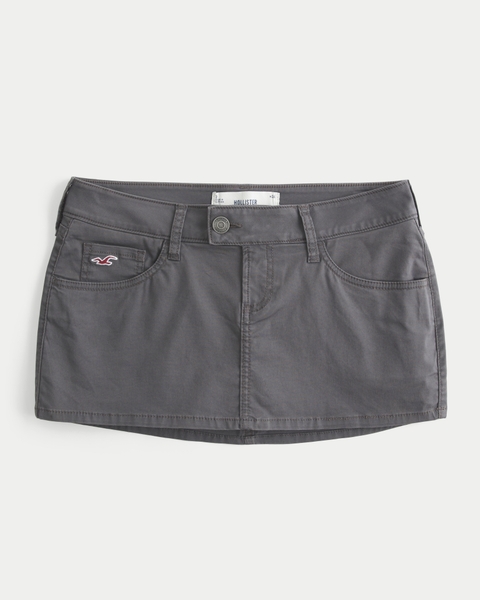Женские юбки Hollister Ultra Low-Rise Denim Icon Micro Mini Skort