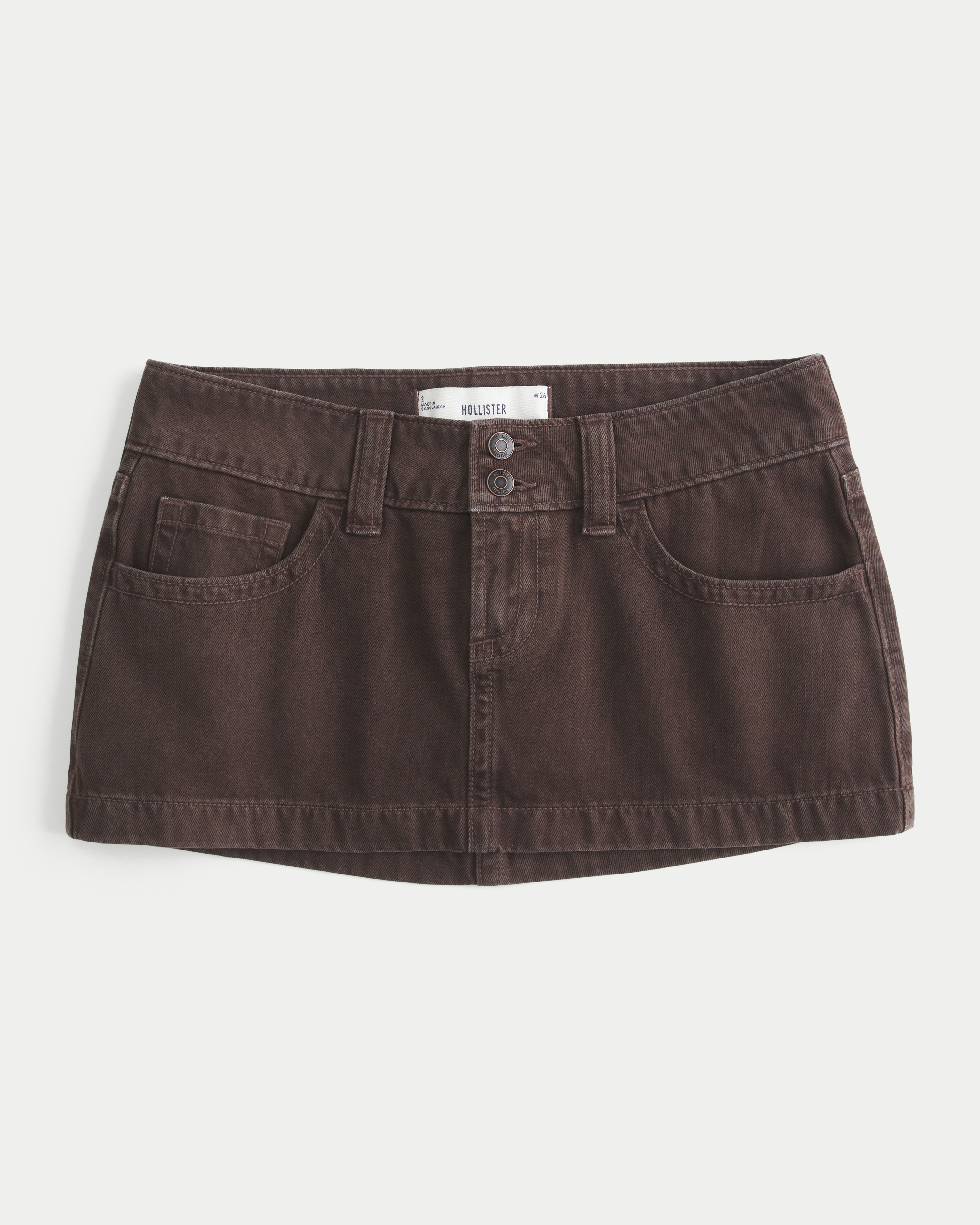 Женские юбки Hollister Ultra Low-Rise Dark Wash Micro Mini Skort
