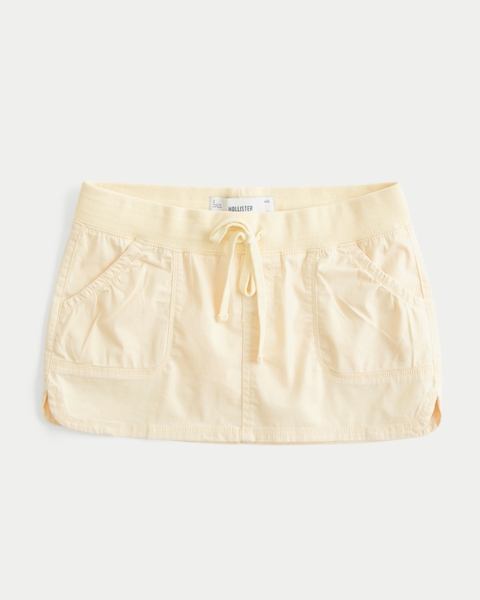 Женские юбки Hollister Remi Ultra Low-Rise Poplin Micro Mini Skort