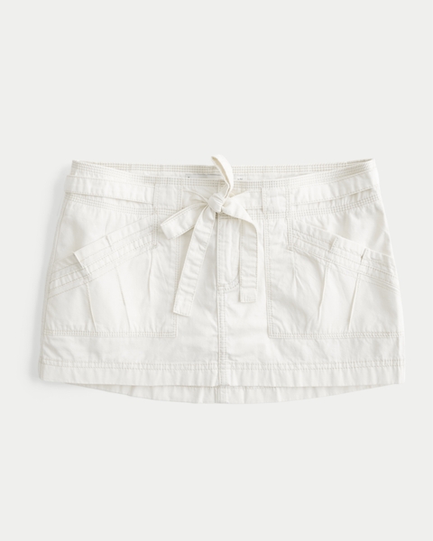 Женские юбки Hollister Ultra Low-Rise Poplin Skort