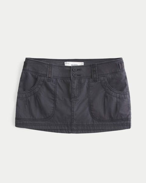 Женские юбки Hollister Andi Adjustable Poplin Micro Mini Skort