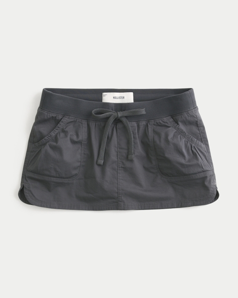 Женские юбки Hollister Remi Ultra Low-Rise Poplin Mini Skort