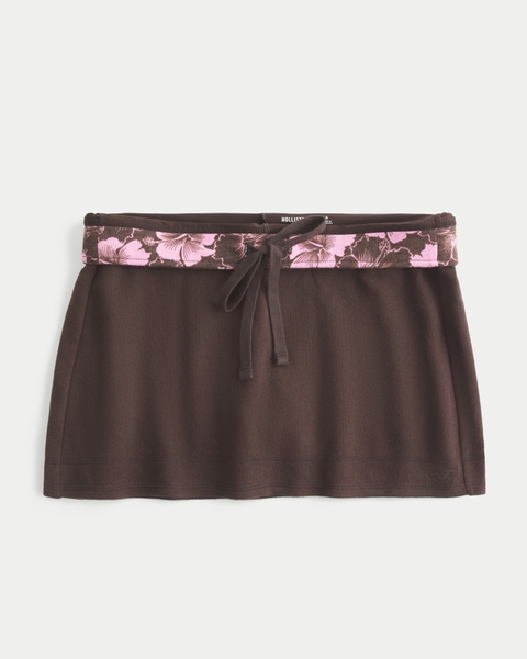 Женские юбки Hollister Foldover Waist Fleece Mini Skort