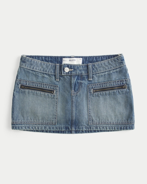 Женские юбки Hollister Denim Micro Mini Skort