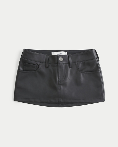 Женские юбки Hollister Ultra Low-Rise Denim Micro Mini Skort