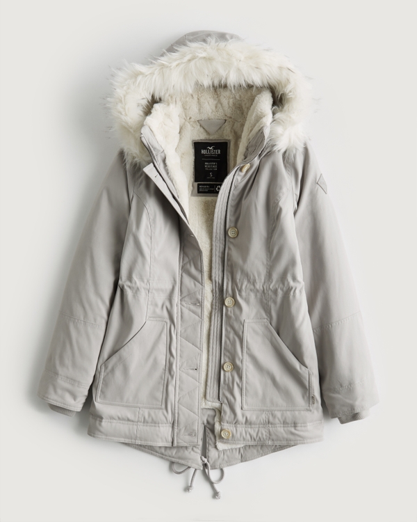 NWT Hollister-Abercrombie&Fitch Cozy-Lined Filled Anorak Ski