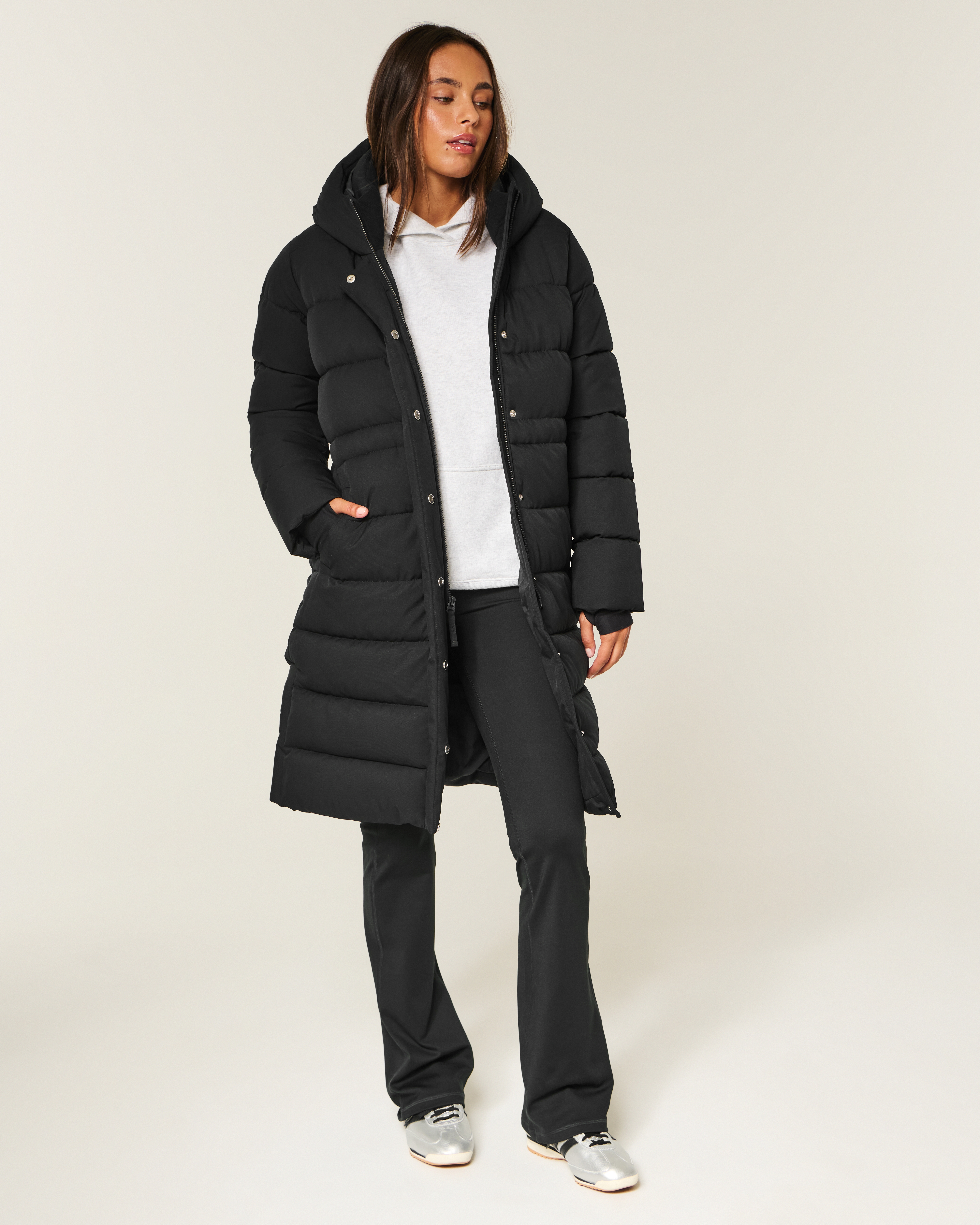 Женские куртки Hollister Longline Puffer Parka — фото 2