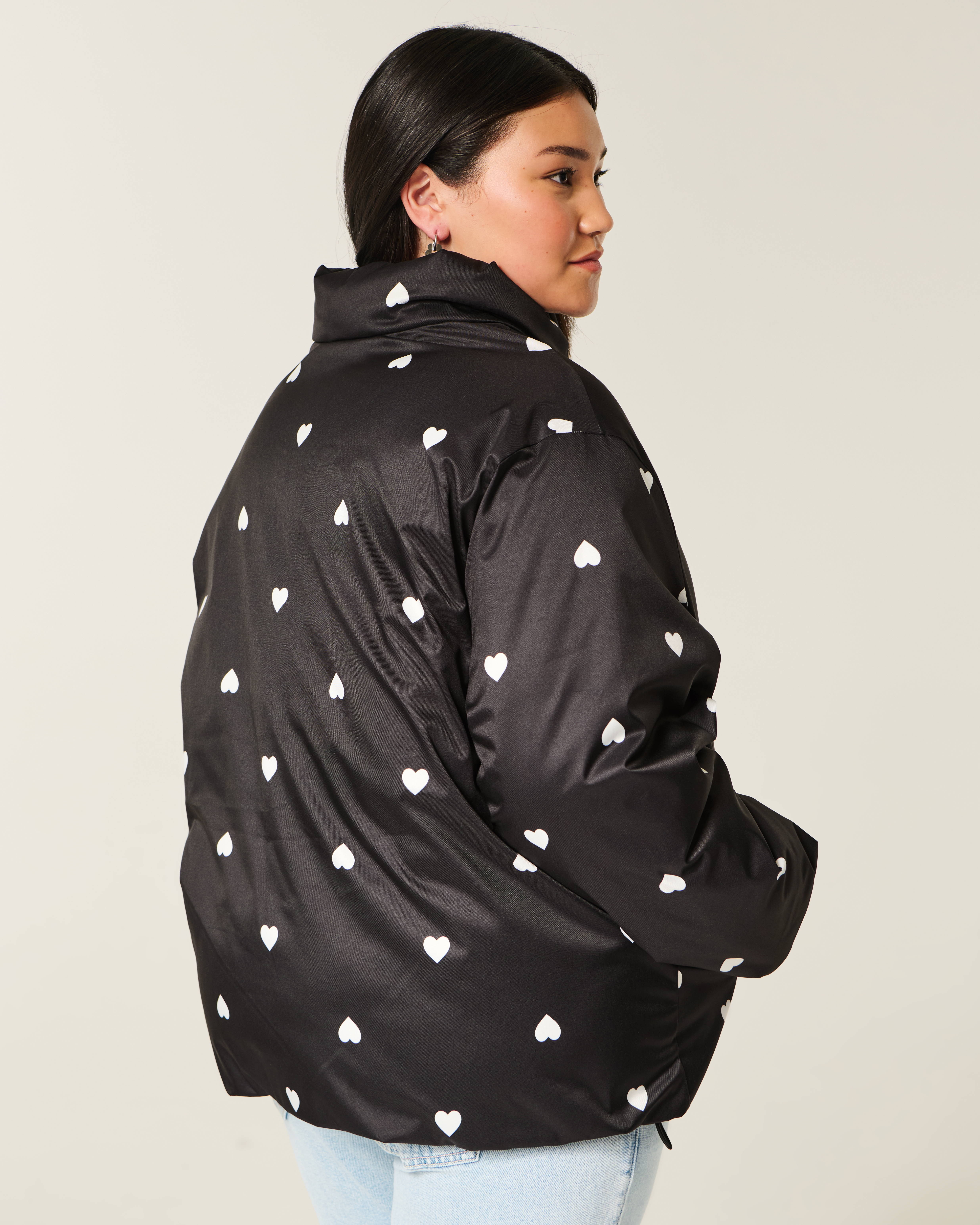 Женские куртки Hollister Zip-Up Pattern Puffer Jacket — фото 3