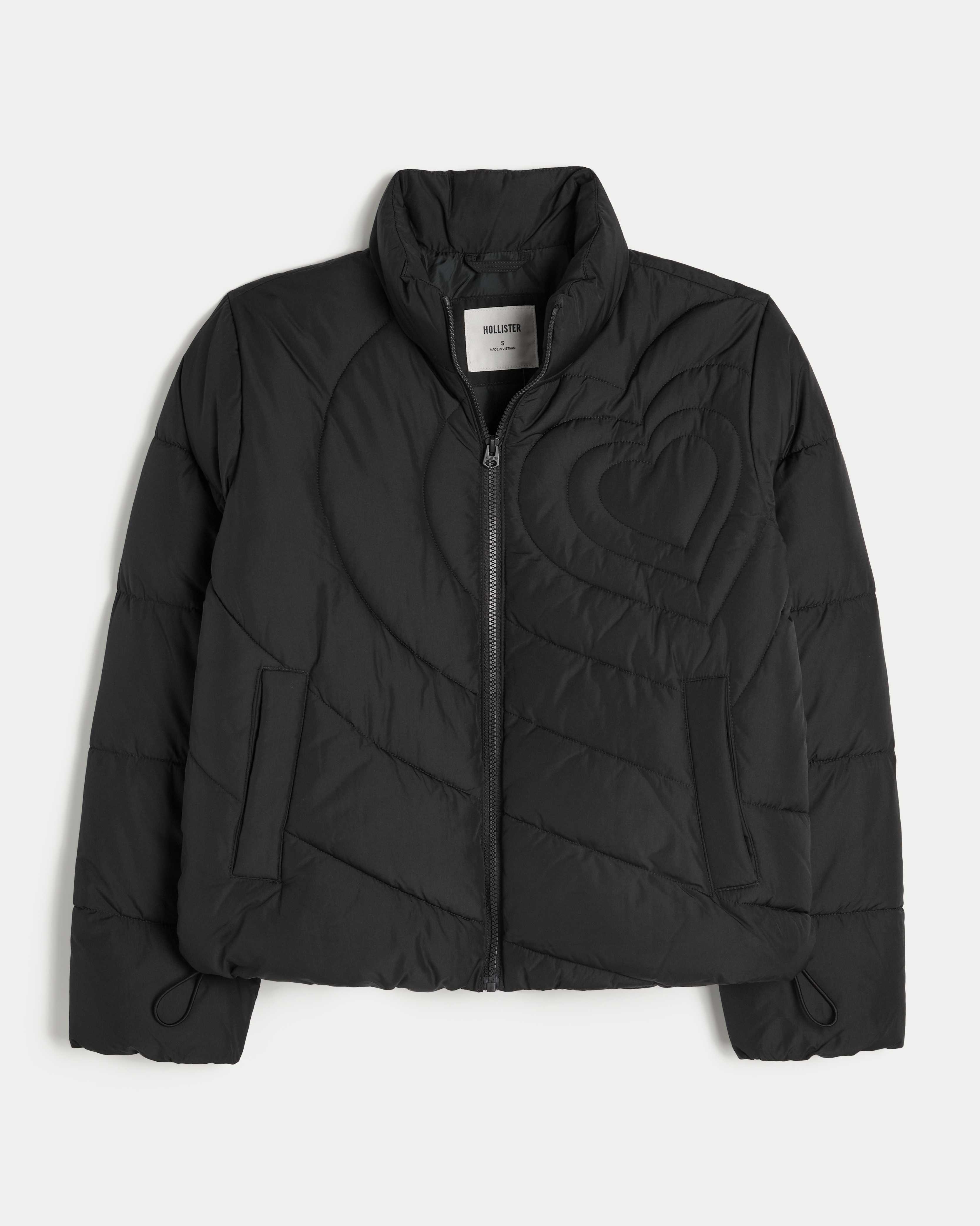 Женские куртки Hollister Quilted Heart Zip-Up Puffer Jacket