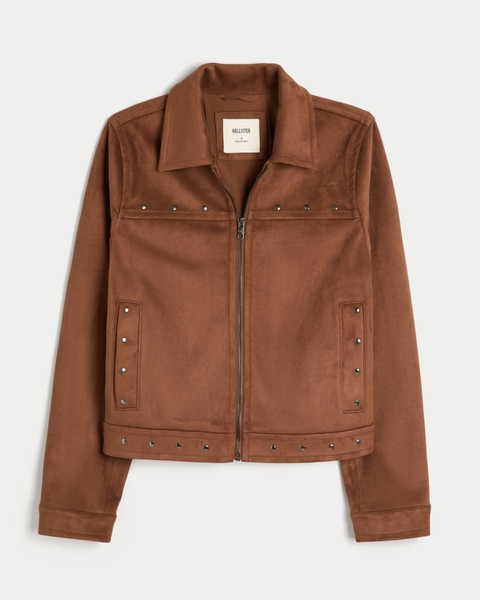 Женские куртки Hollister Faux Suede Boho Jacket