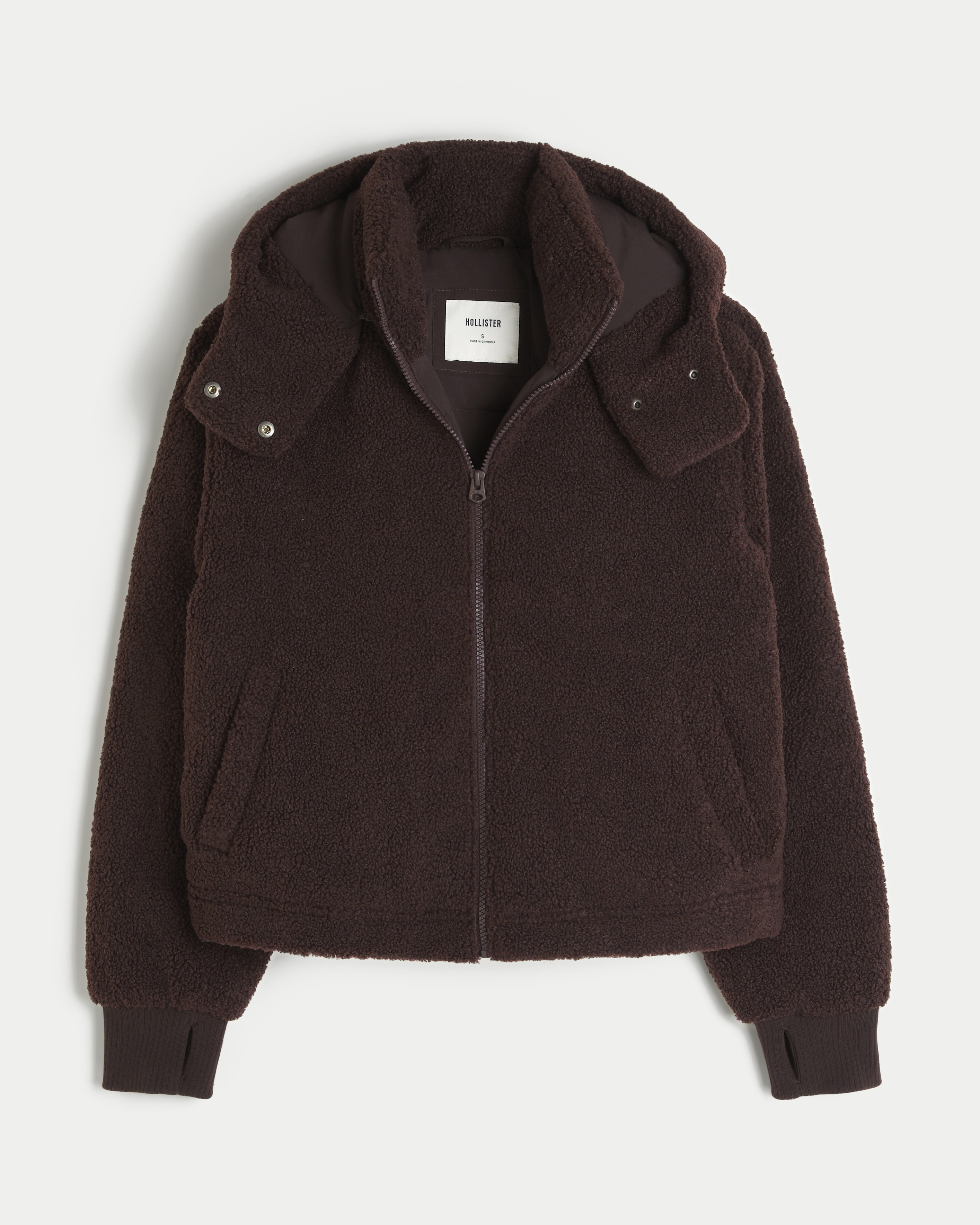 Женские куртки Hollister Sherpa Zip-Up Jacket