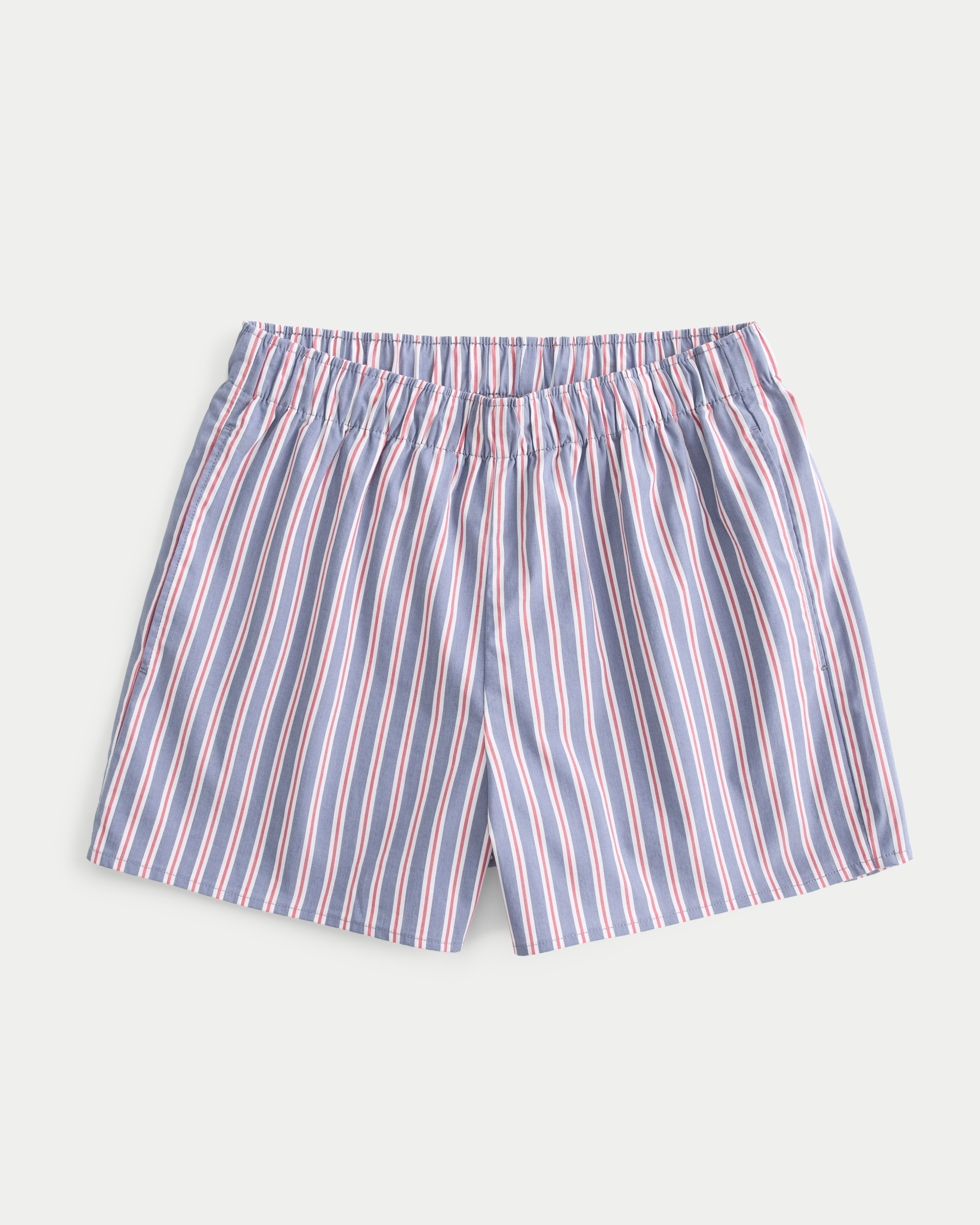 Женские трусы Hollister Poplin Boxer Shorts, цвет: Синий полосатый — фото 1